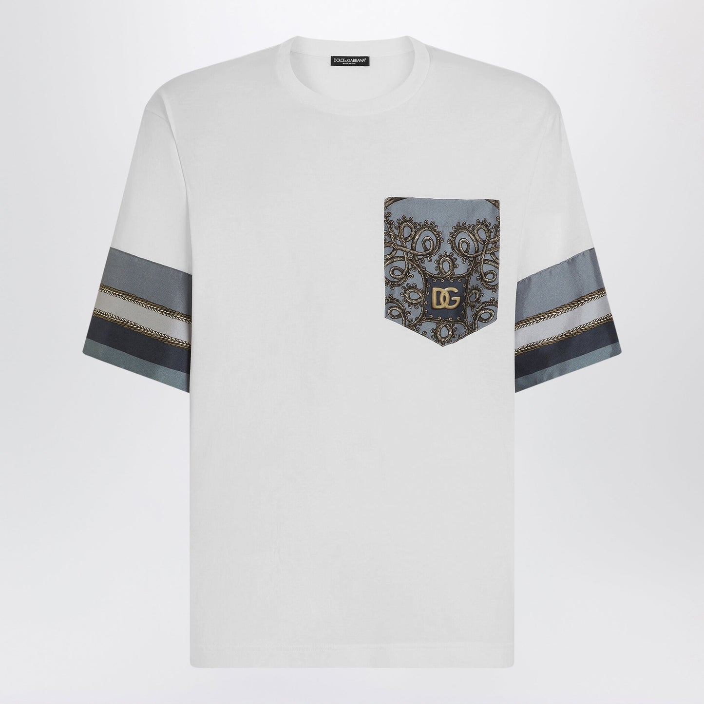 Dolce&Gabbana White Jersey T-Shirt With Print Men DOLCE & GABBANA