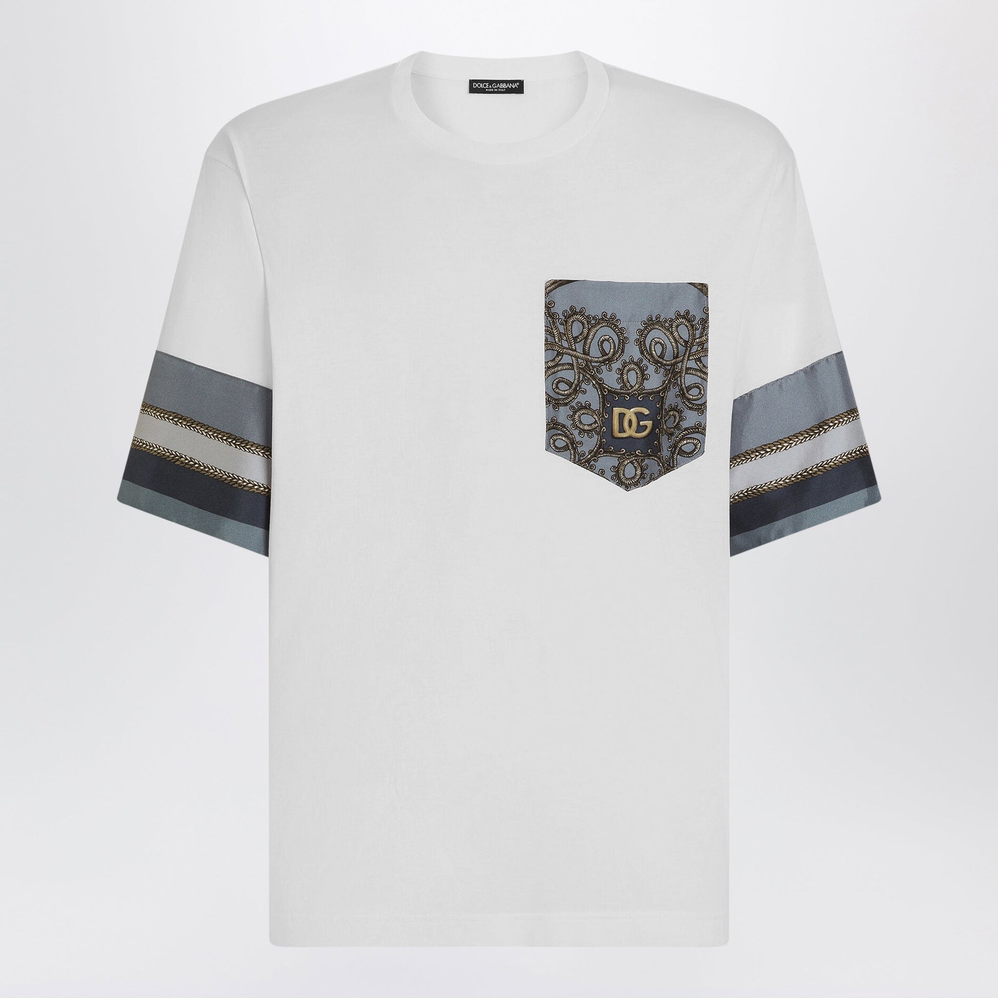 Dolce&Gabbana White Jersey T-Shirt With Print Men DOLCE & GABBANA