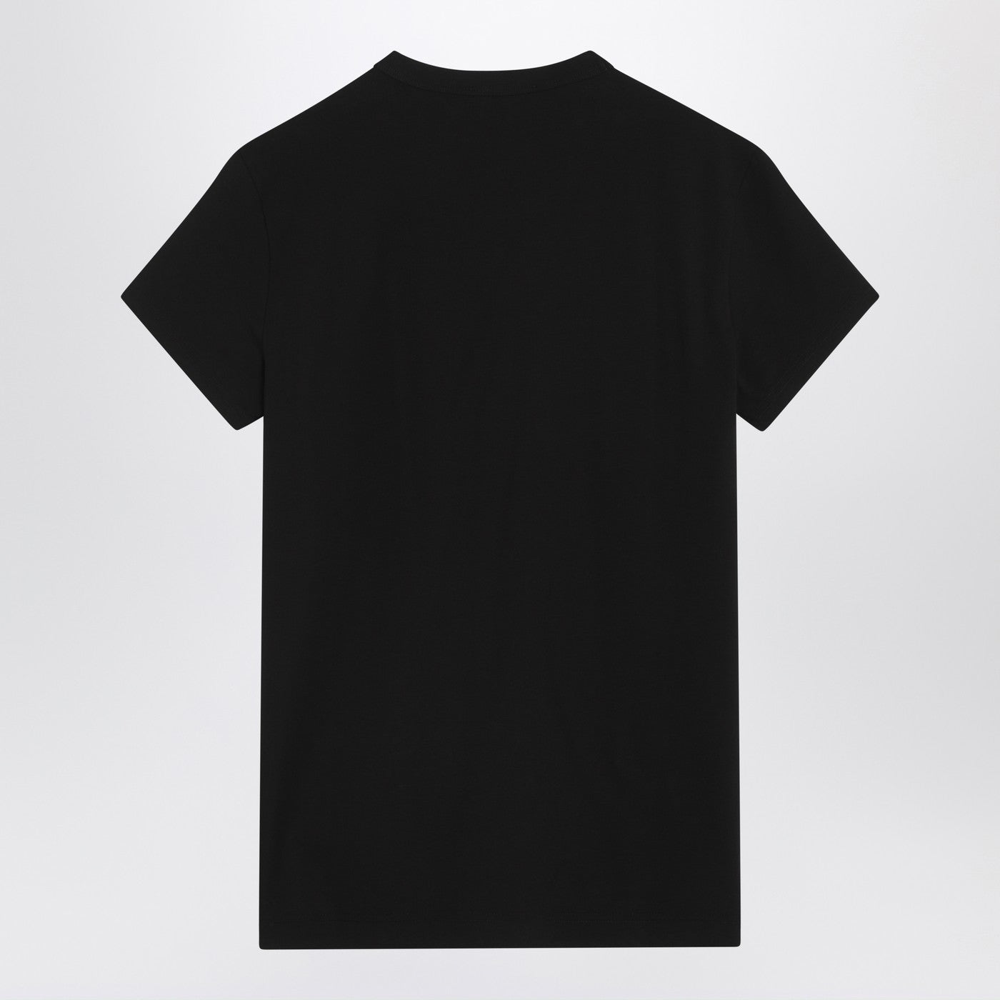 Dolce&Gabbana Black T-Shirt With Logo Embroidery Men DOLCE & GABBANA