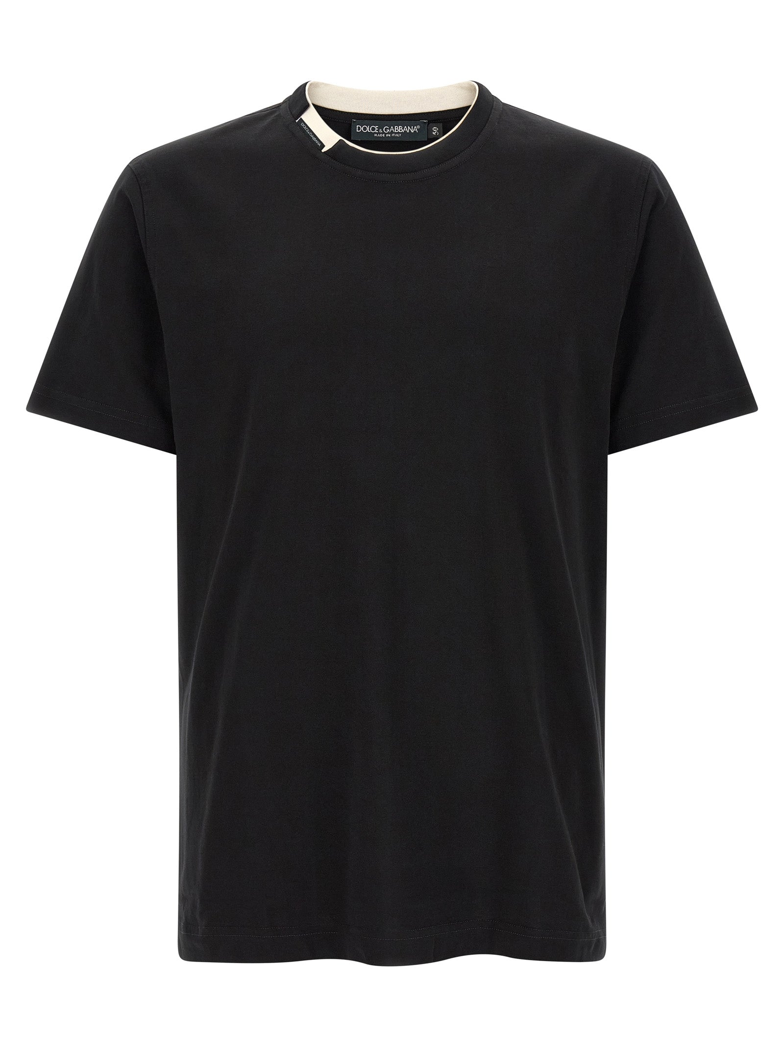 Dolce & Gabbana Men Double-Layer Collar T-Shirt DOLCE & GABBANA