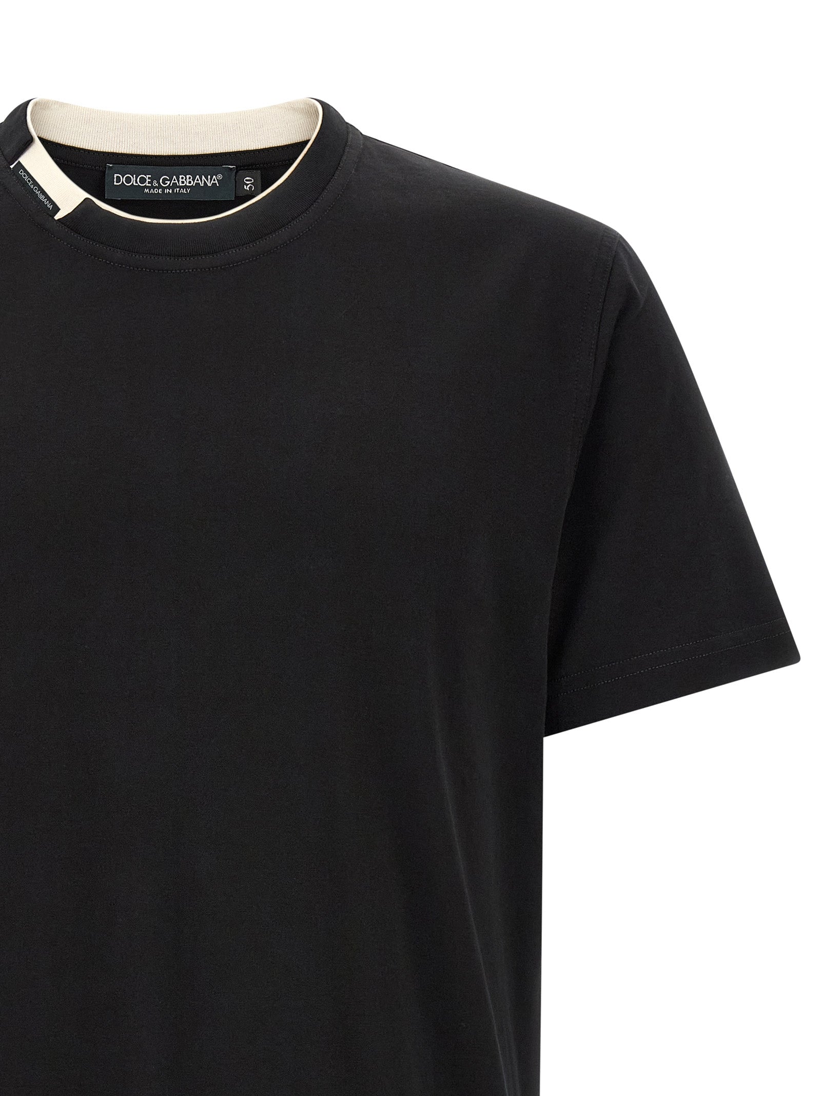 Dolce & Gabbana Men Double-Layer Collar T-Shirt DOLCE & GABBANA