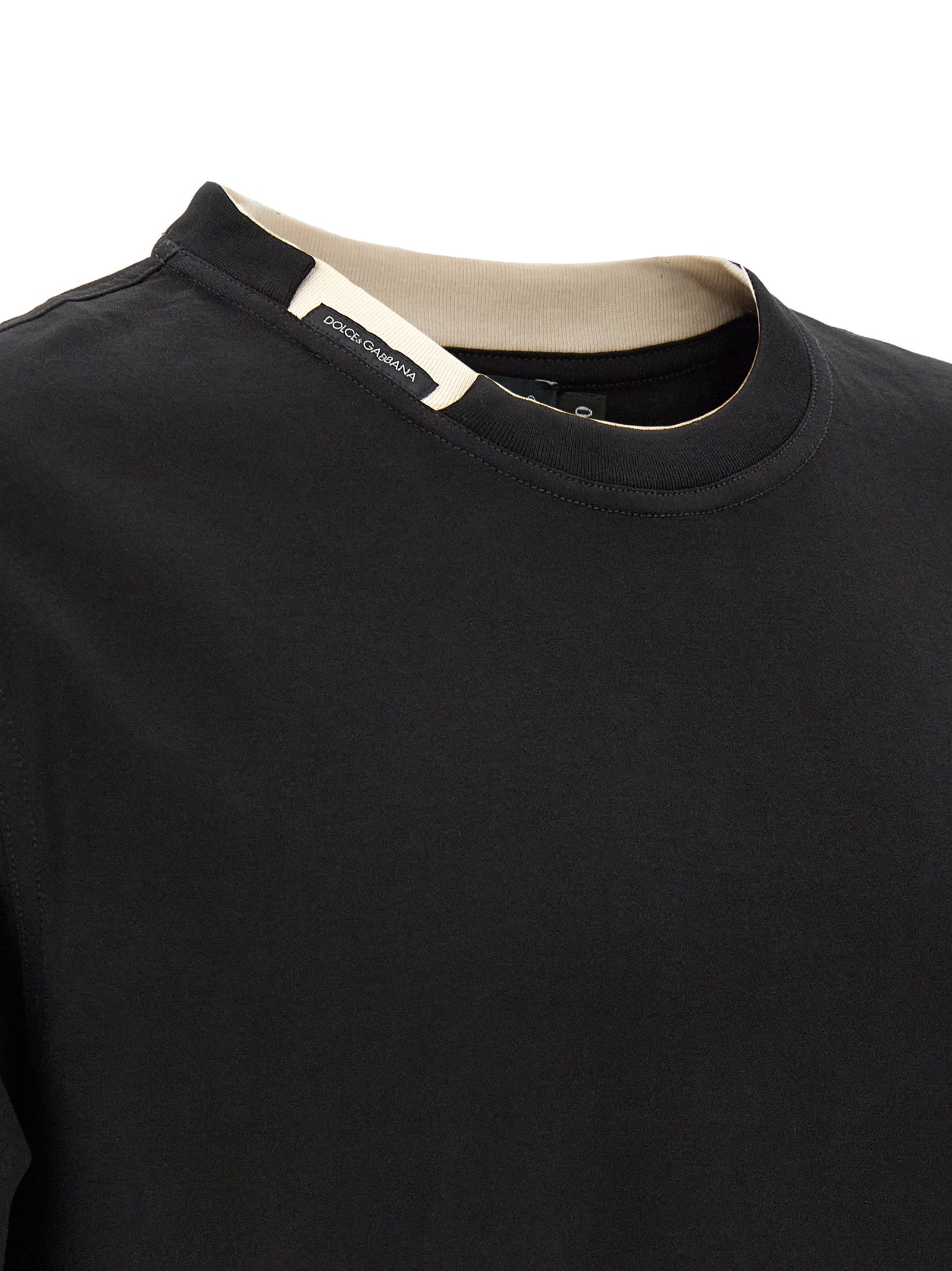 Dolce & Gabbana Men Double-Layer Collar T-Shirt DOLCE & GABBANA