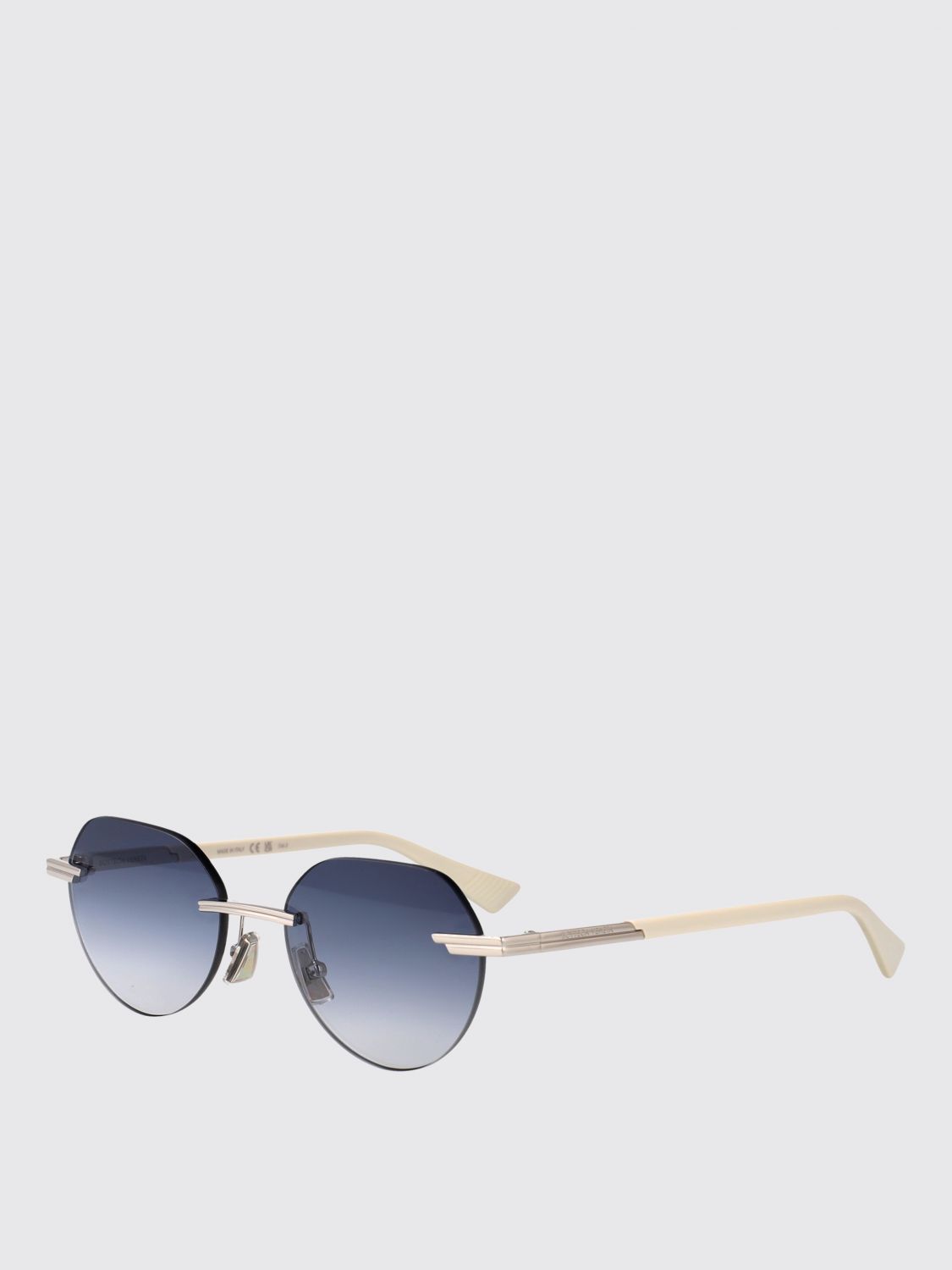 Bottega Veneta Sunglasses Men Silver BOTTEGA VENETA