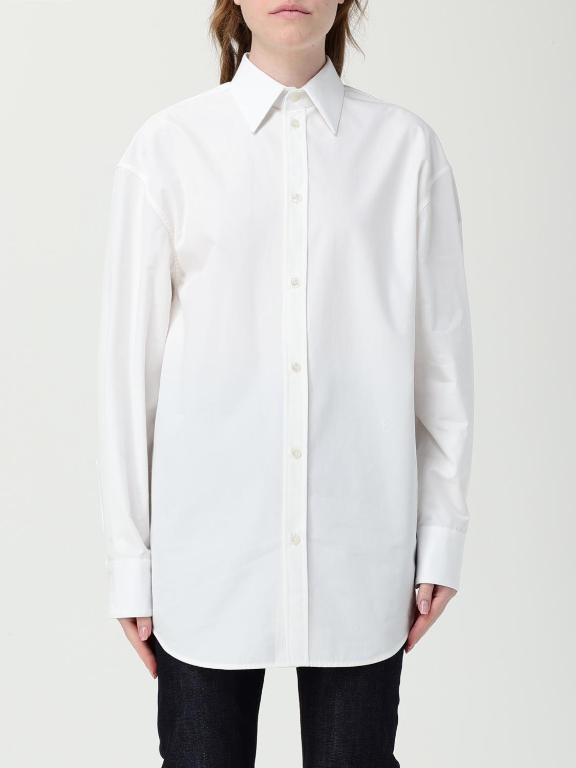 Saint Laurent Shirt Woman White SAINT LAURENT