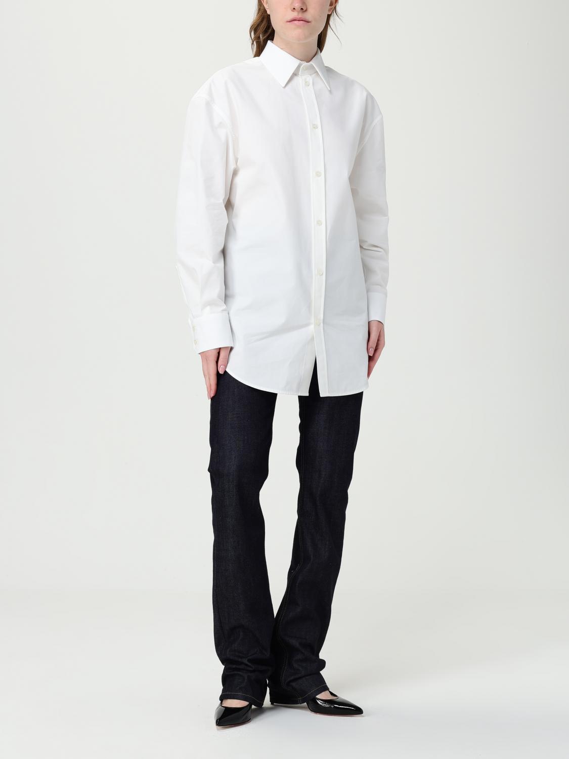 Saint Laurent Shirt Woman White SAINT LAURENT