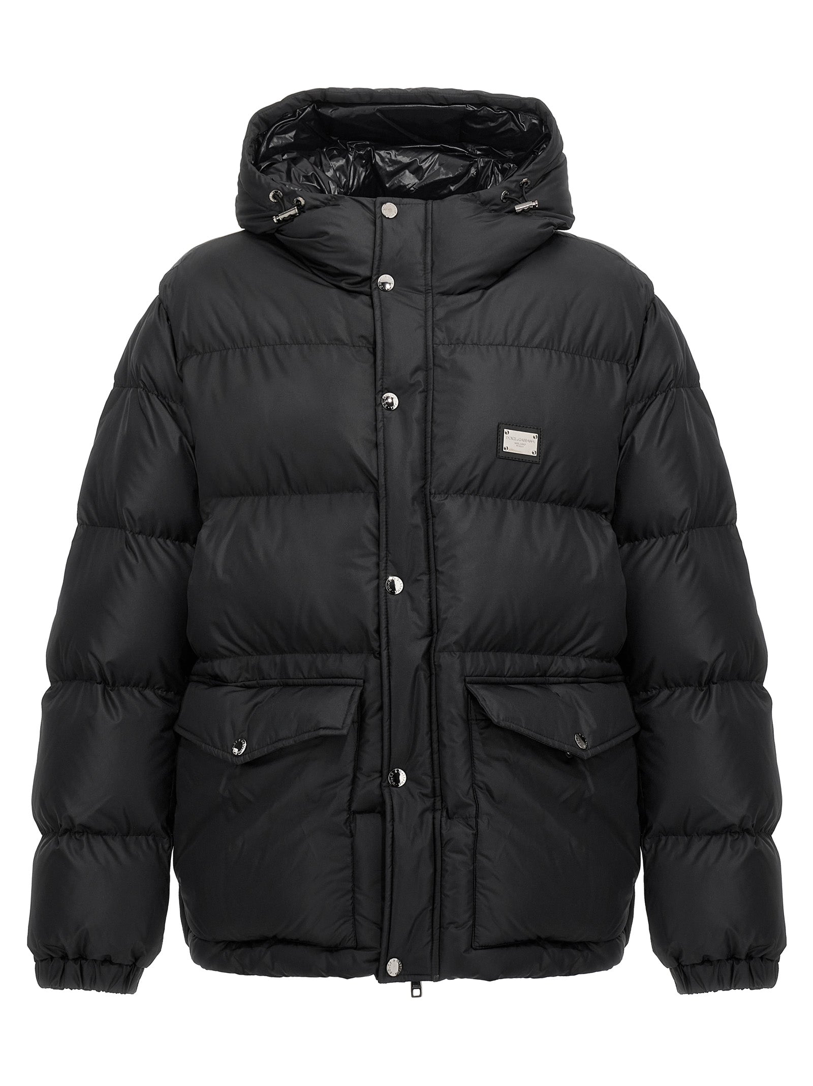 Dolce & Gabbana Men Logo Plate Down Jacket DOLCE & GABBANA