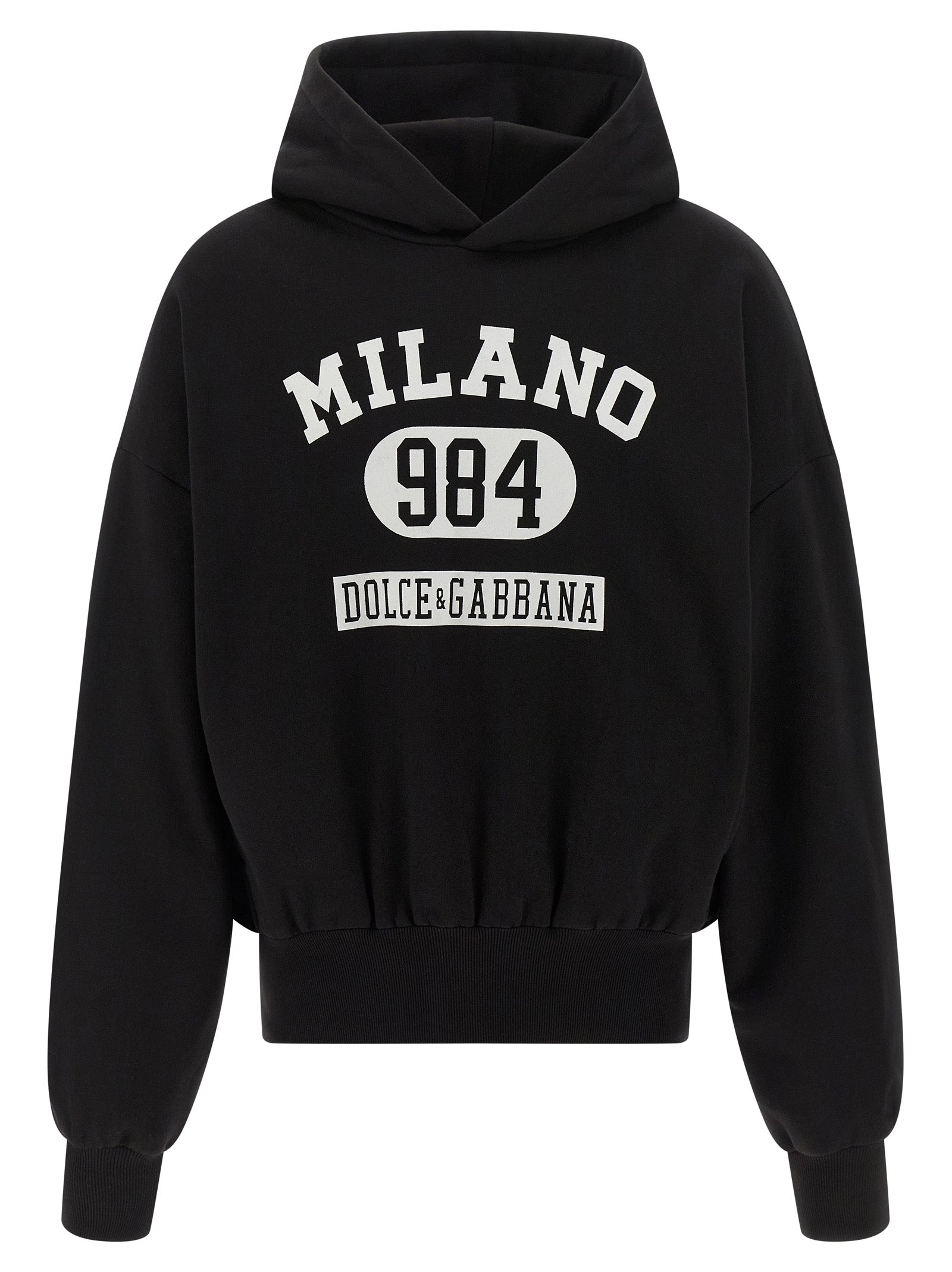 Dolce & Gabbana Men Flocked Print Hoodie DOLCE & GABBANA