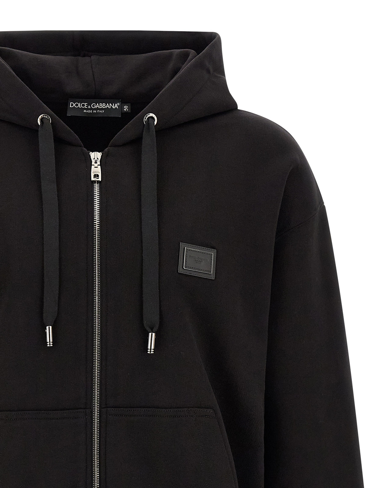 Dolce & Gabbana Men Logo Plaque Hoodie DOLCE & GABBANA