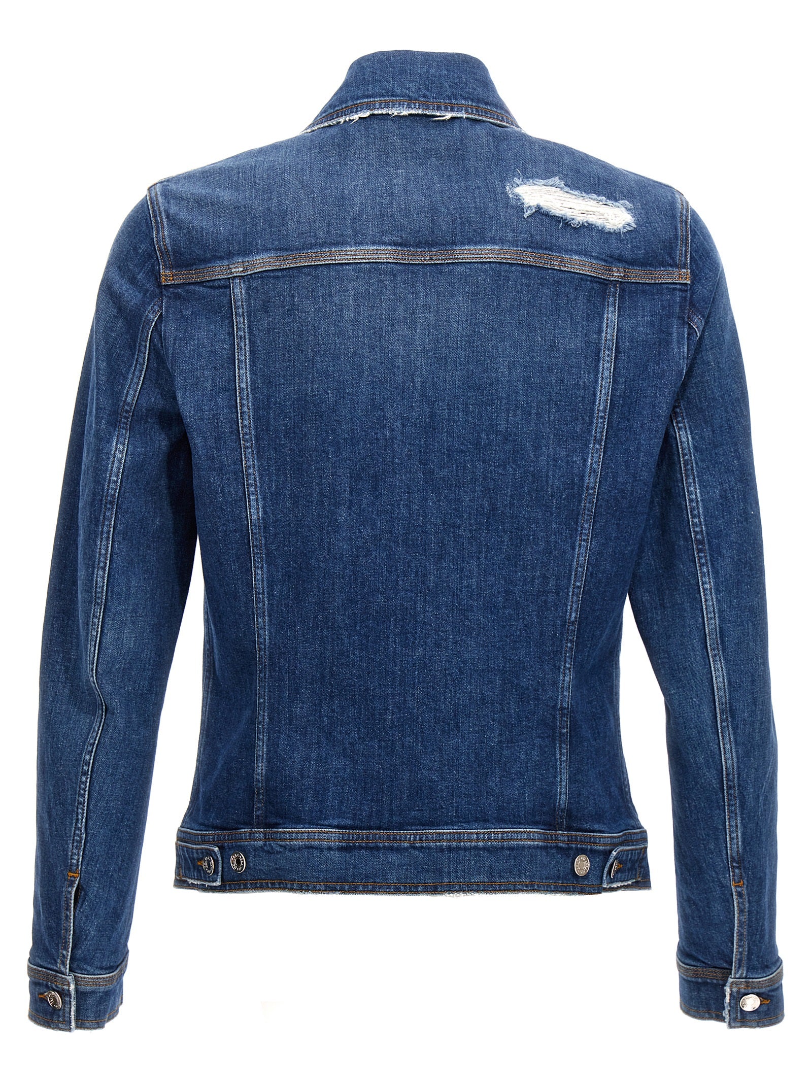 Dolce & Gabbana Men Denim Jacket With Used Effect DOLCE & GABBANA
