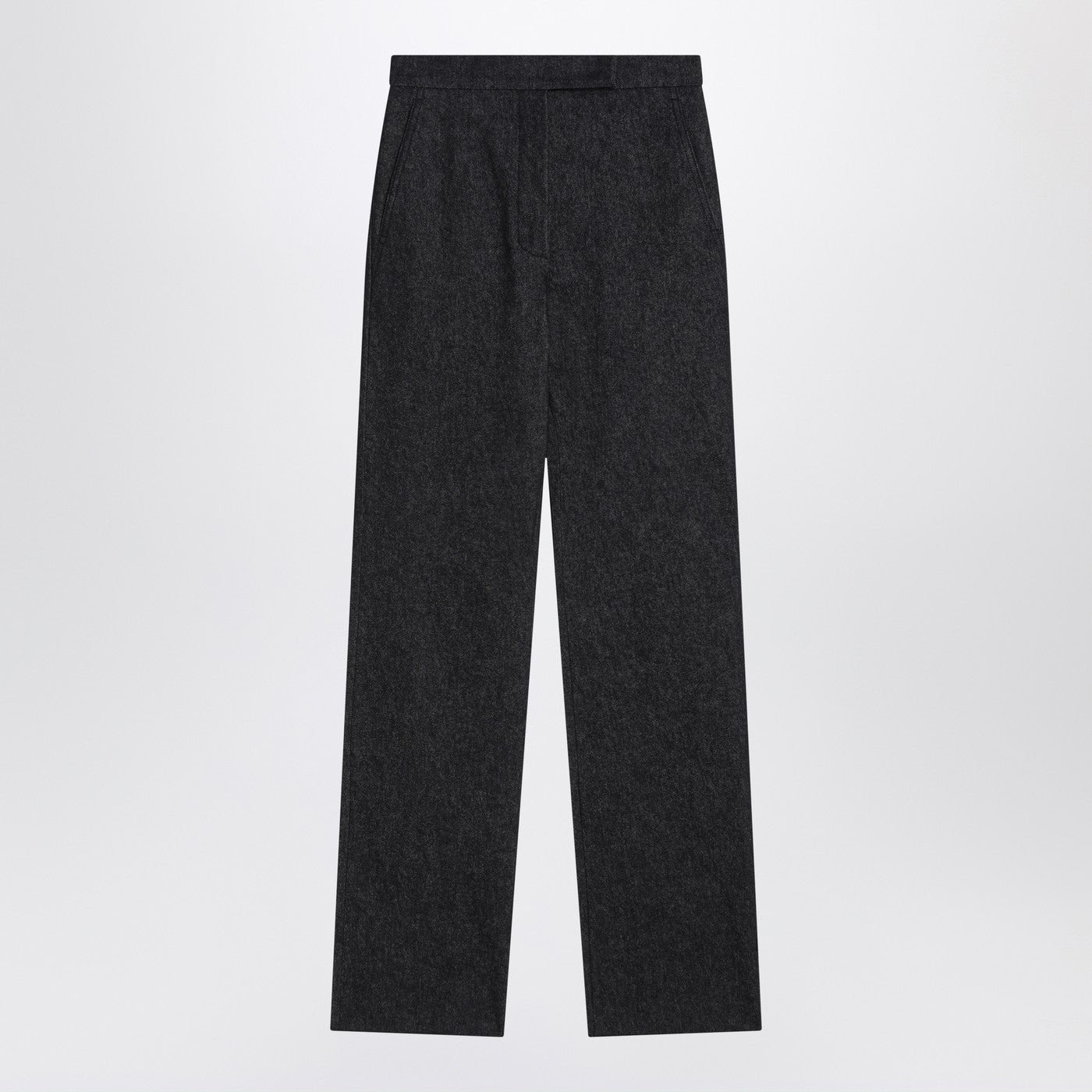 Max Mara Midnight Blue Trousers In Cotton Denim Effect Women MAX MARA