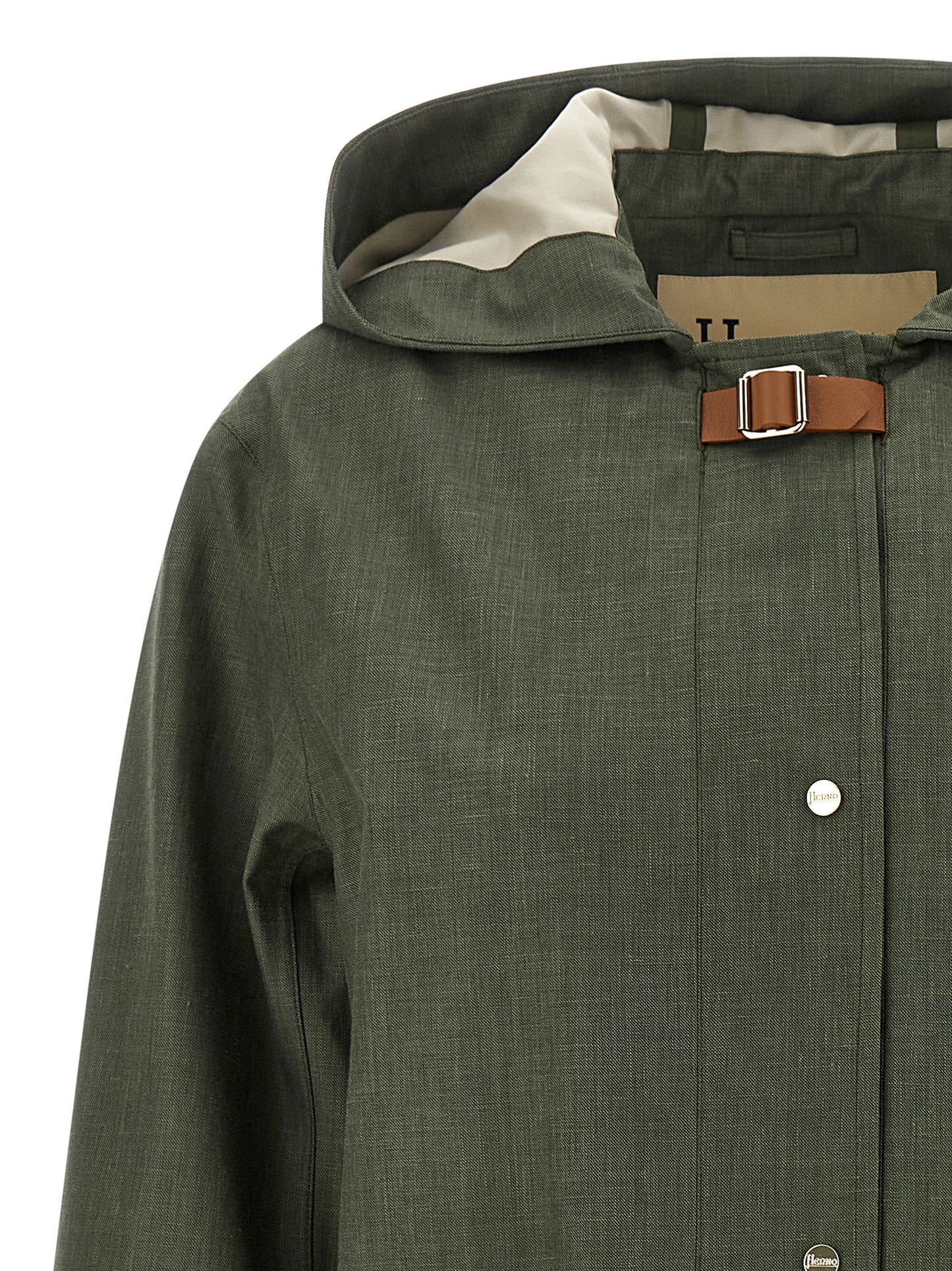 Herno Women Linen Raincoat HERNO