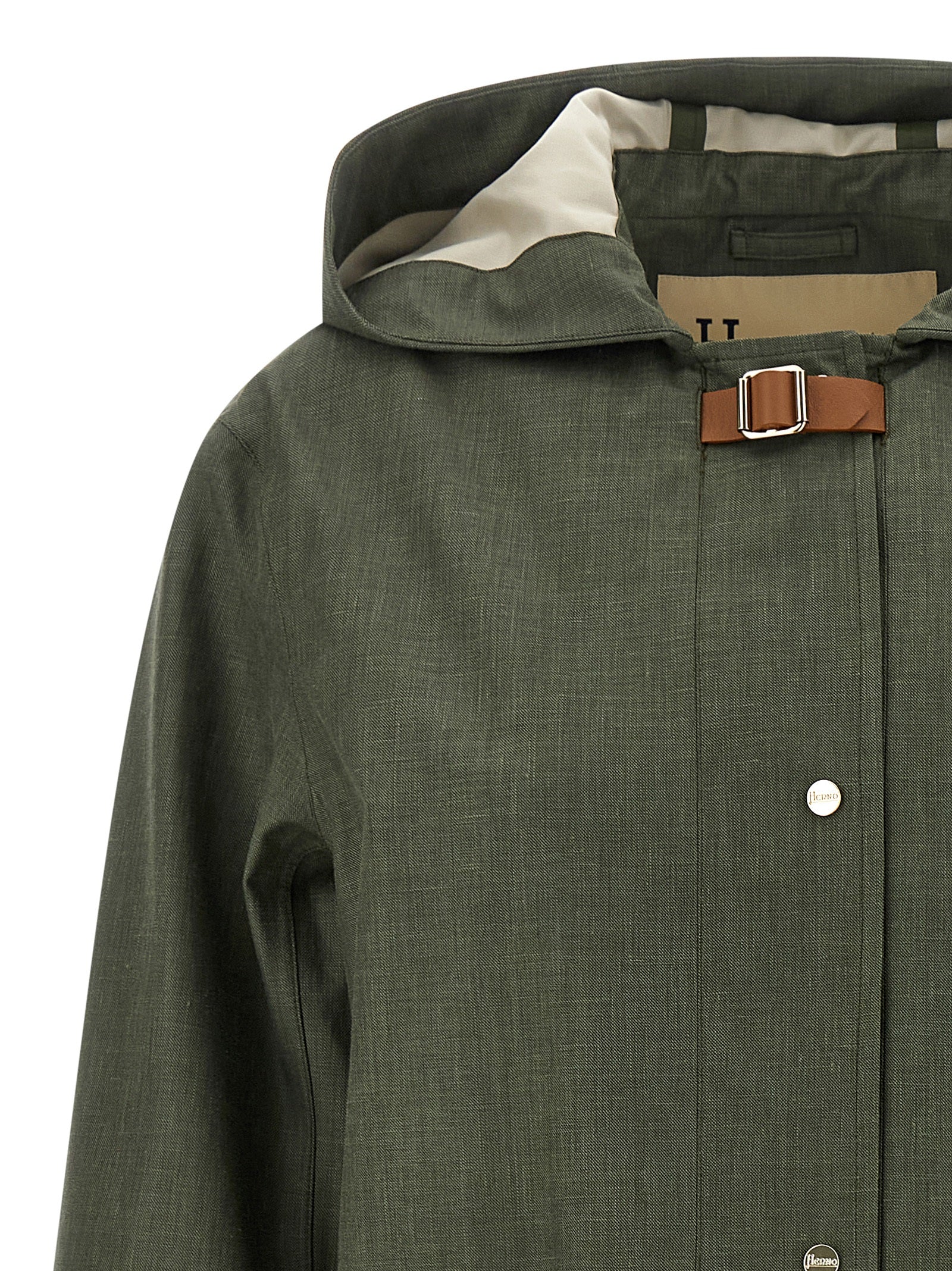 Herno Women Linen Raincoat HERNO