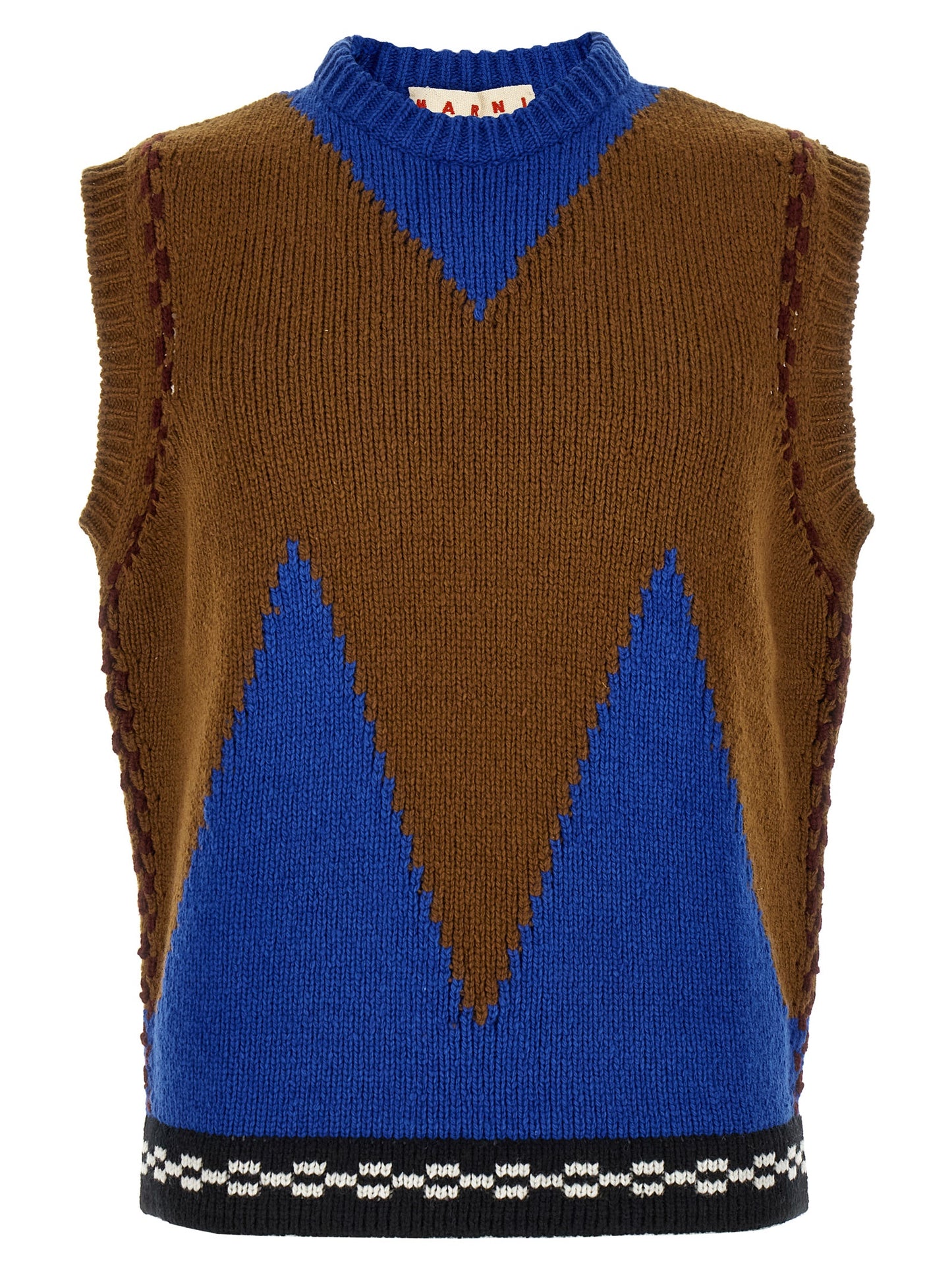 Marni Men M-Shaped Intarsia Vest MARNI