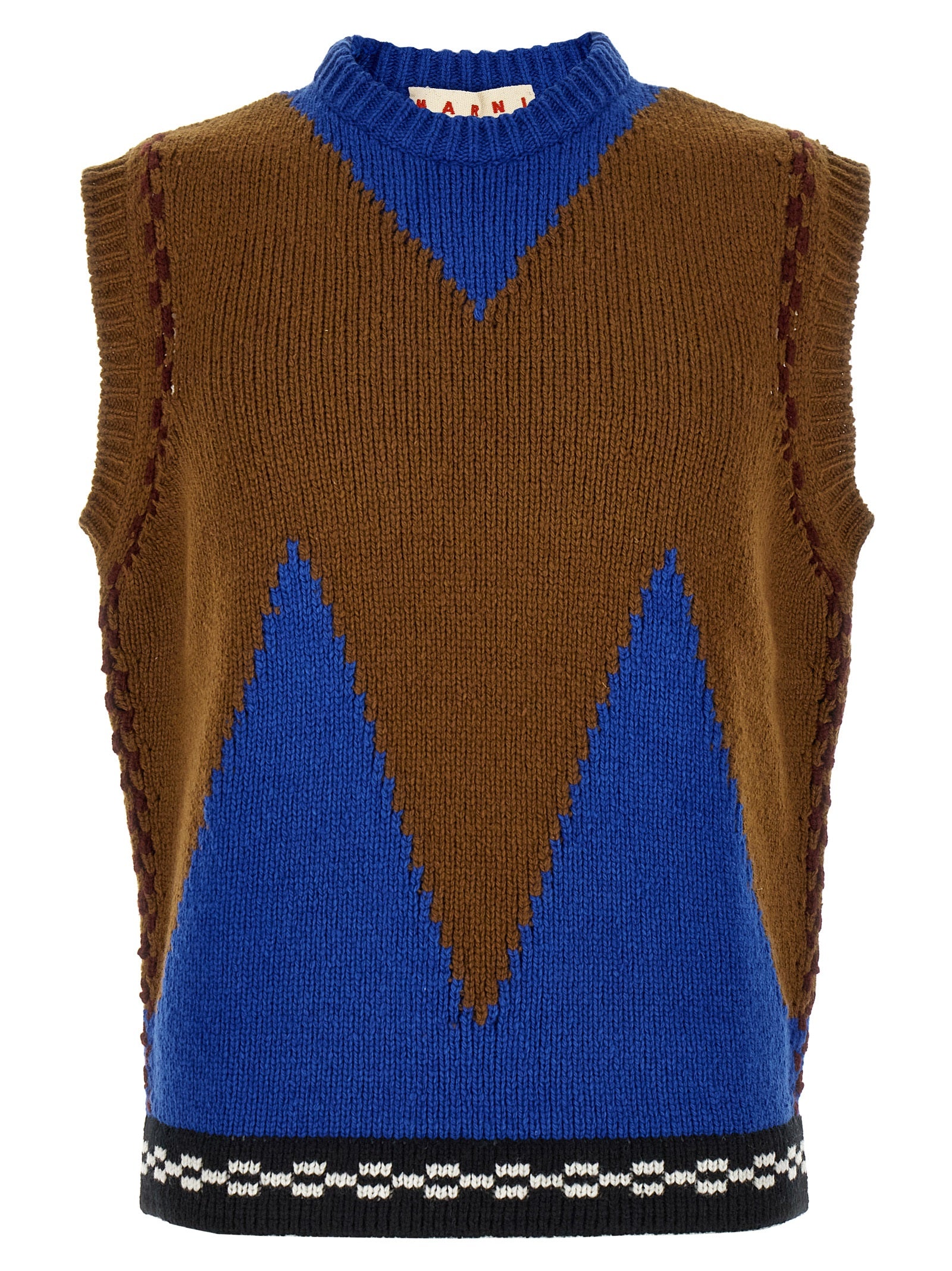 Marni Men M-Shaped Intarsia Vest MARNI