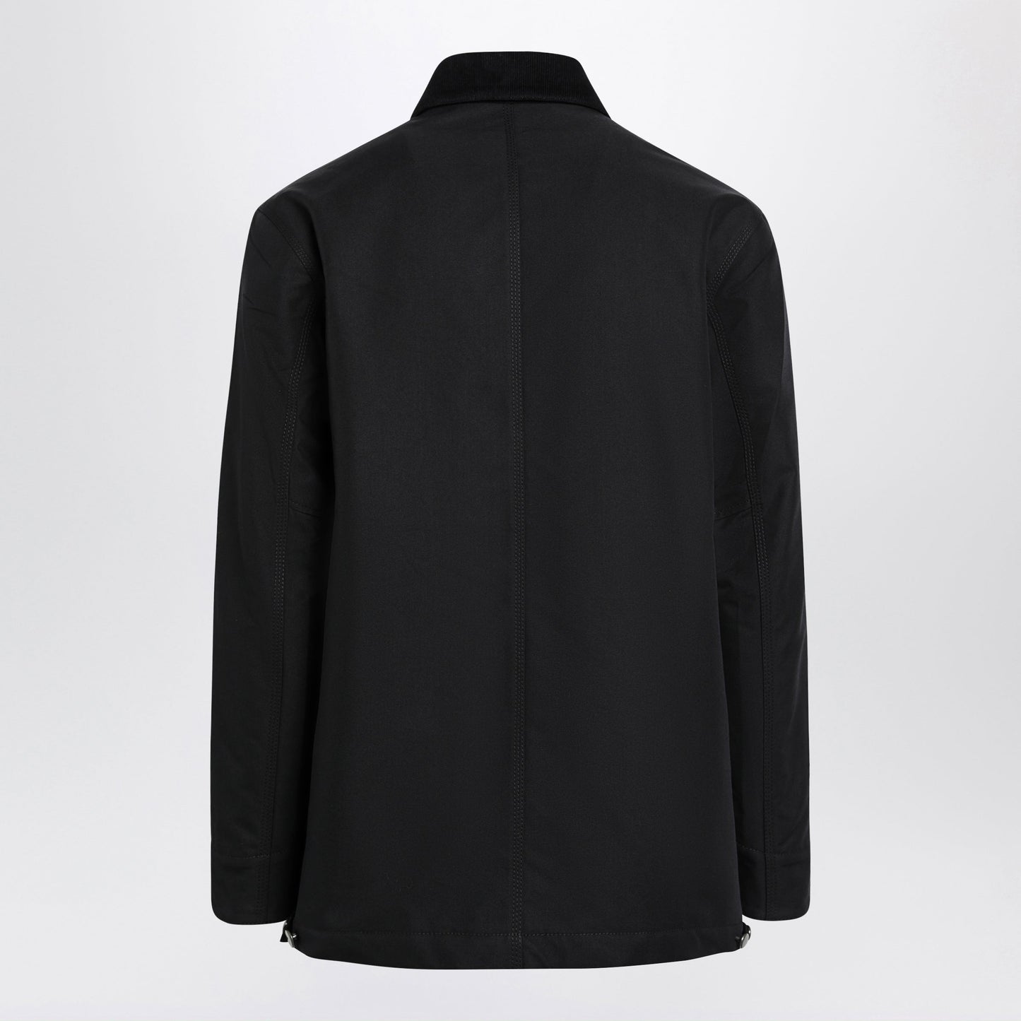 Prada Black Jacket With Corduroy Collar Men PRADA