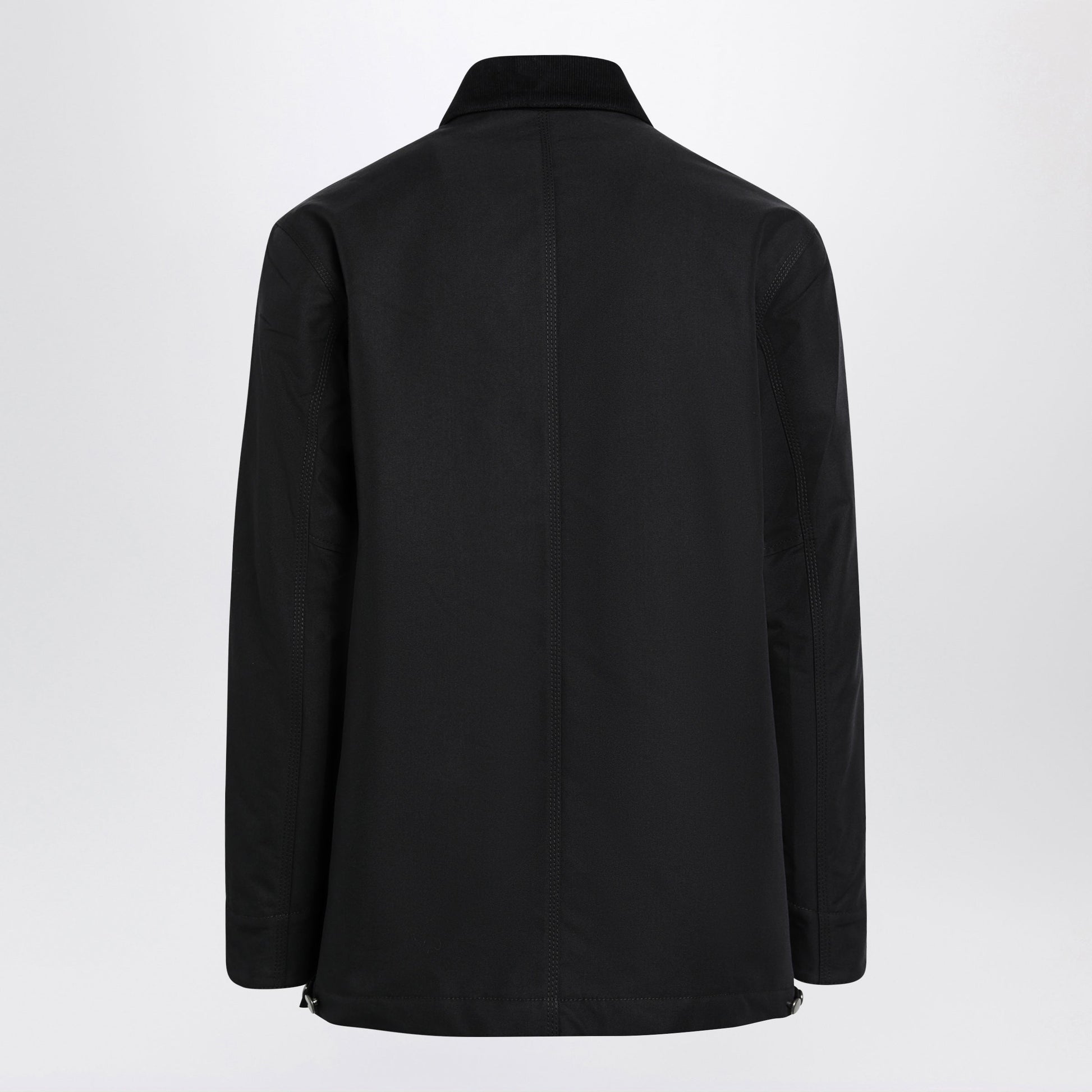 Prada Black Jacket With Corduroy Collar Men PRADA
