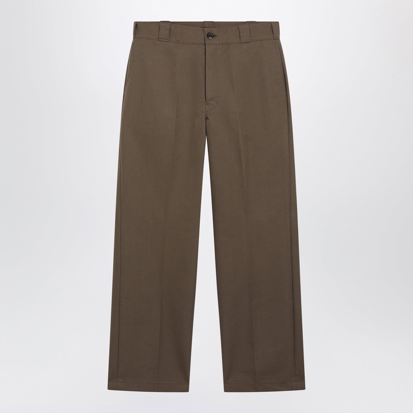 Prada Brown Technical Canvas Trousers Men PRADA