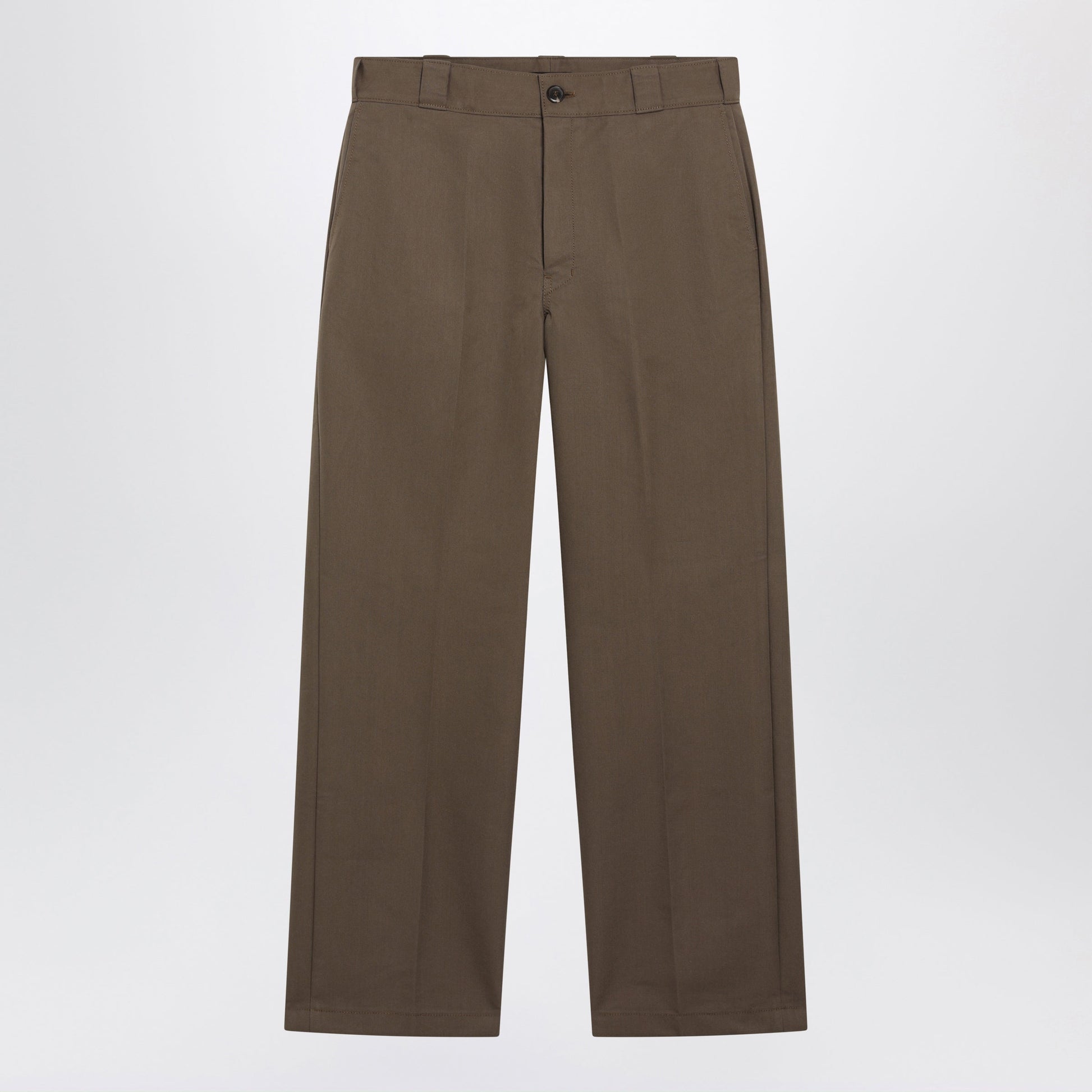Prada Brown Technical Canvas Trousers Men PRADA