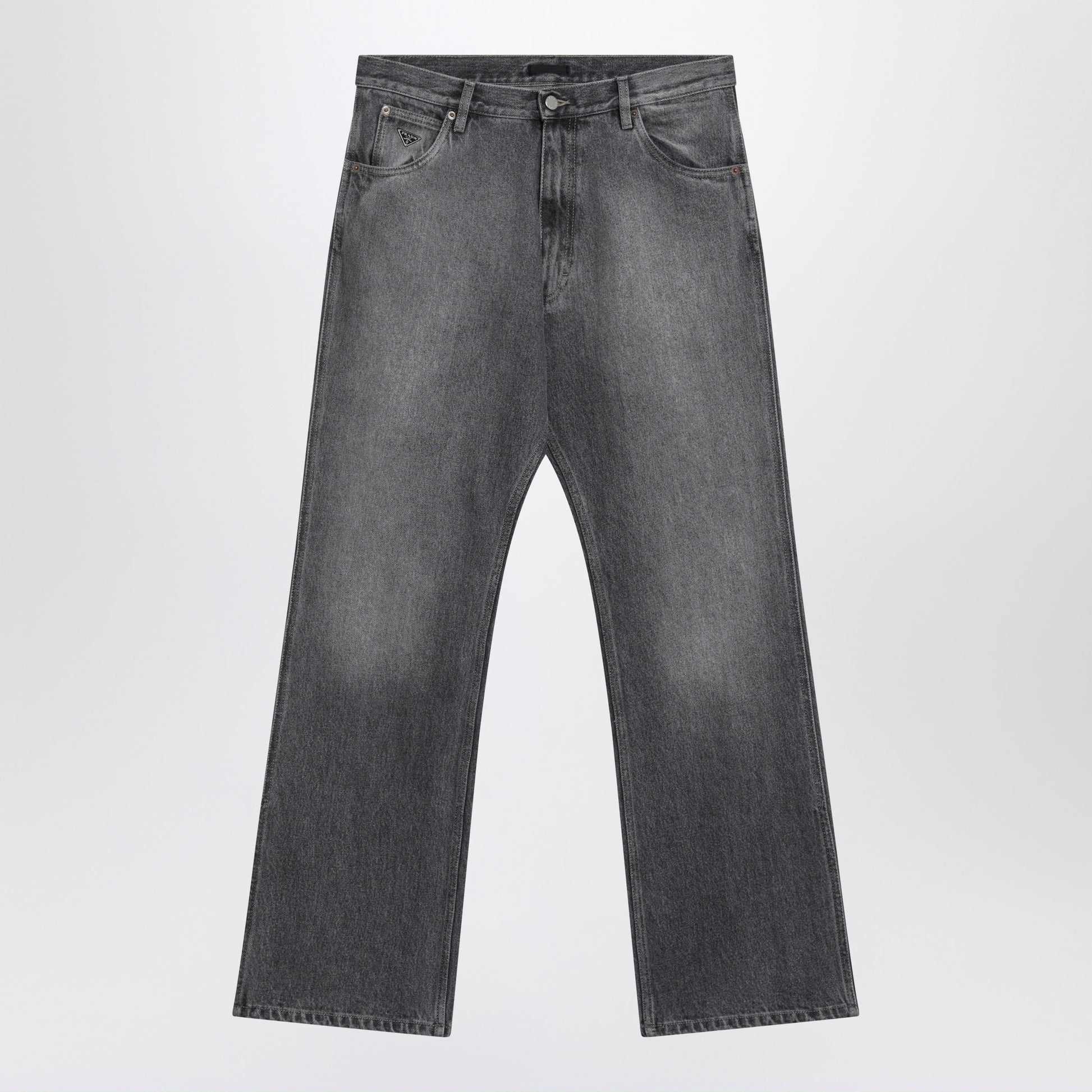 Prada Black Faded-Effect Jeans Men PRADA
