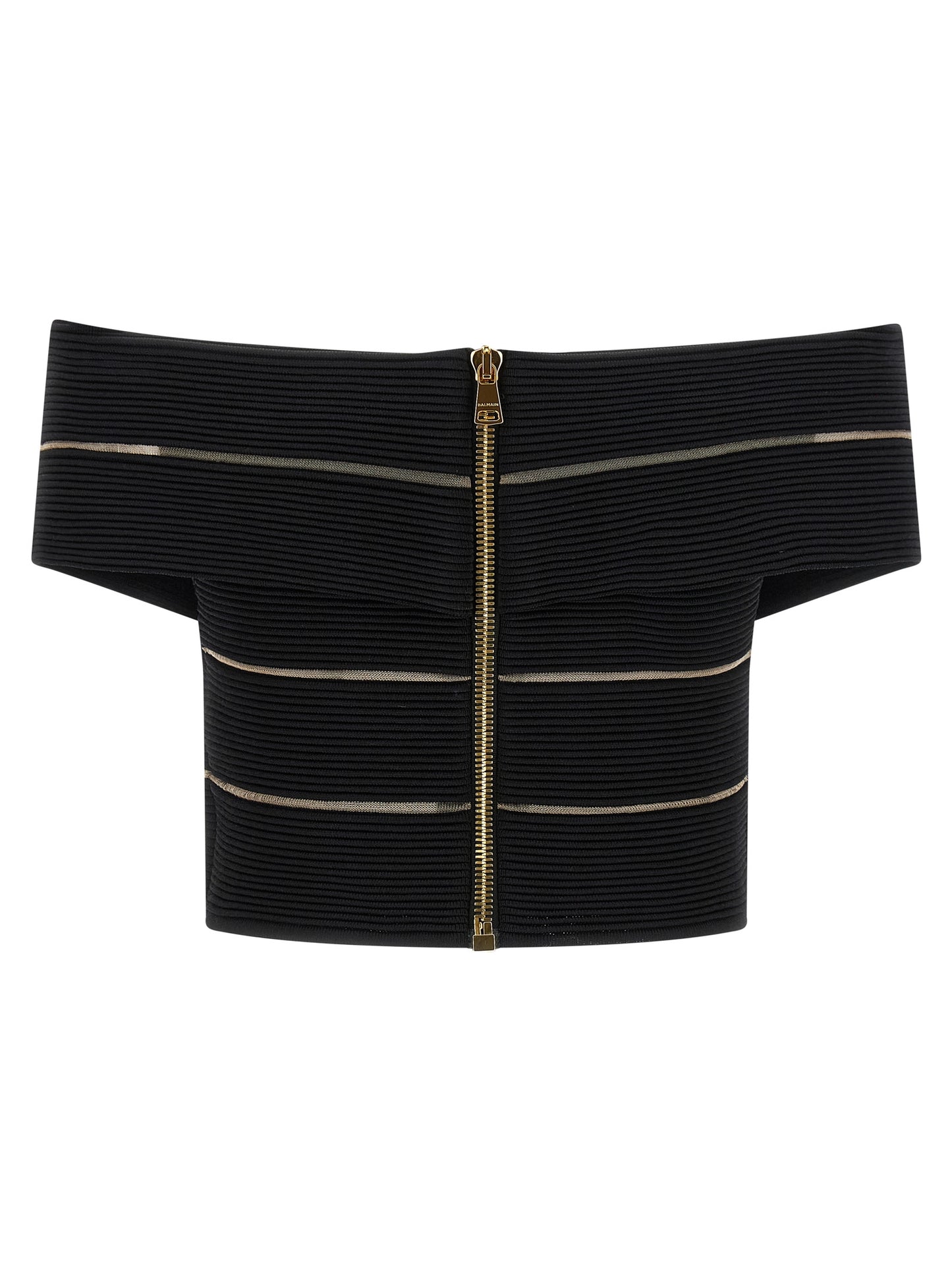Balmain Women Off-The-Shoulder Crop Top BALMAIN