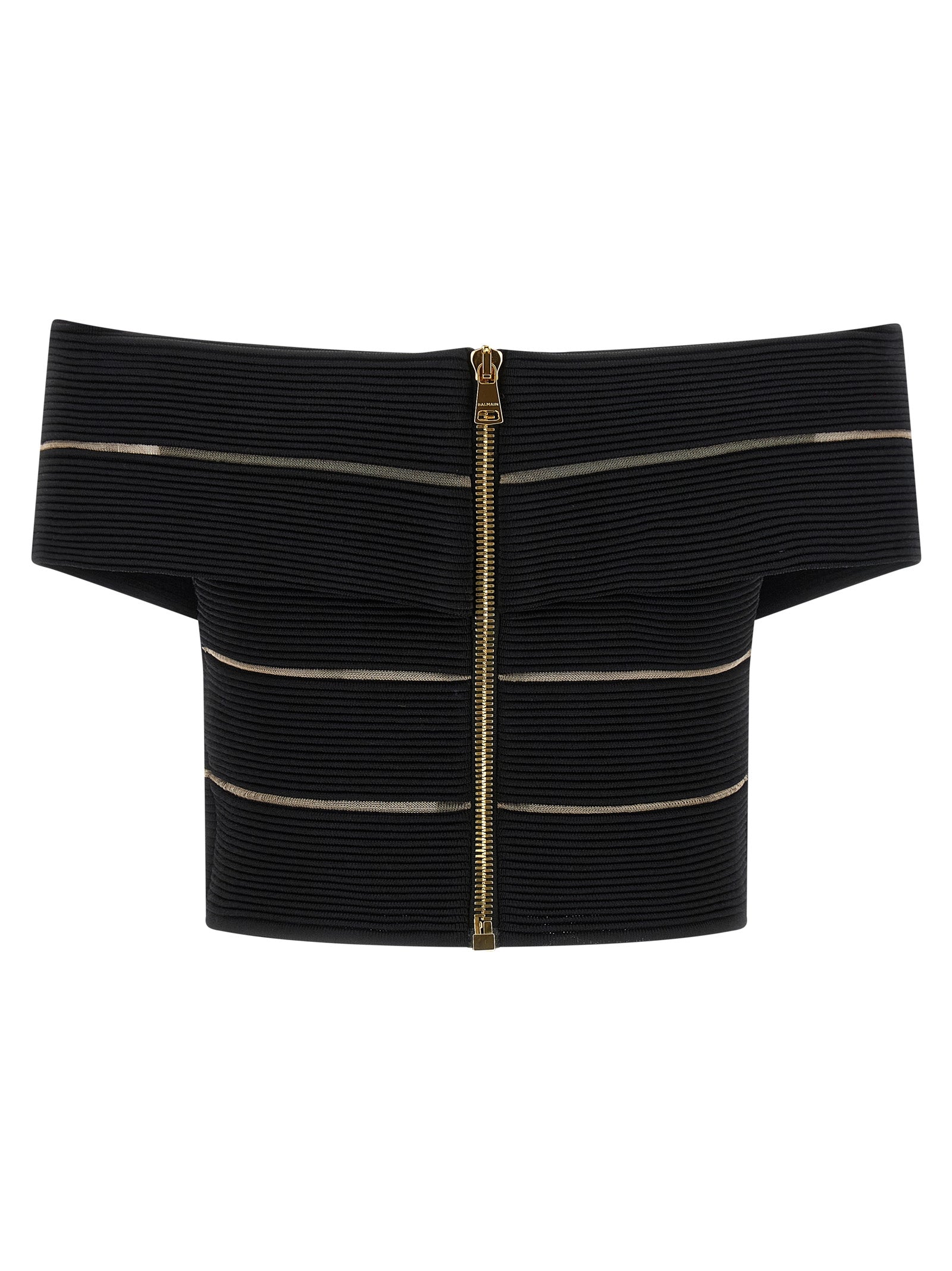 Balmain Women Off-The-Shoulder Crop Top BALMAIN