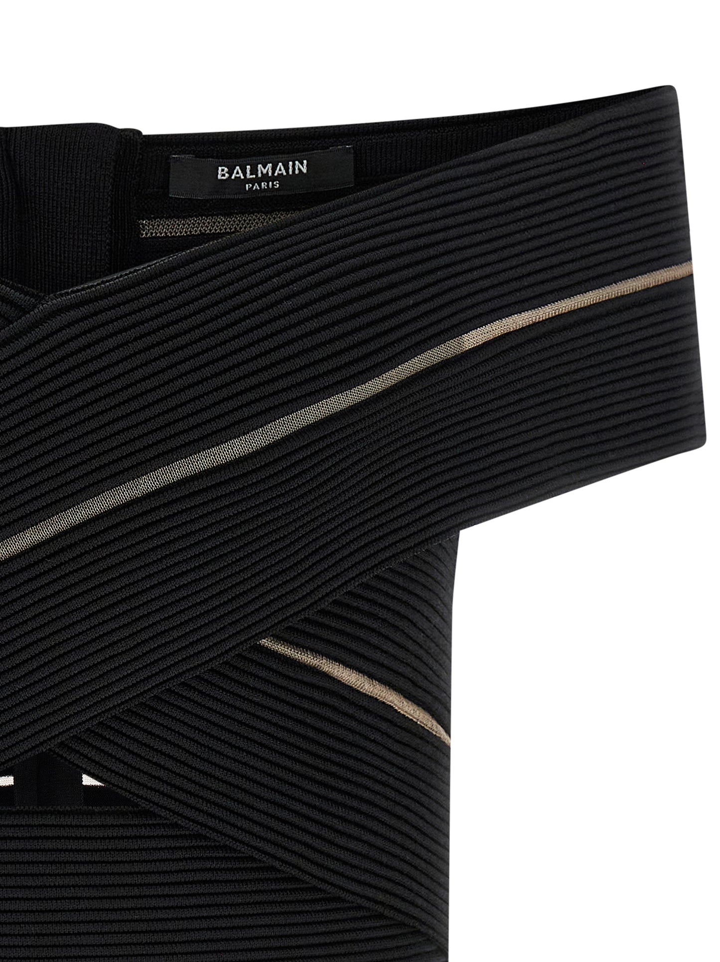 Balmain Women Off-The-Shoulder Crop Top BALMAIN