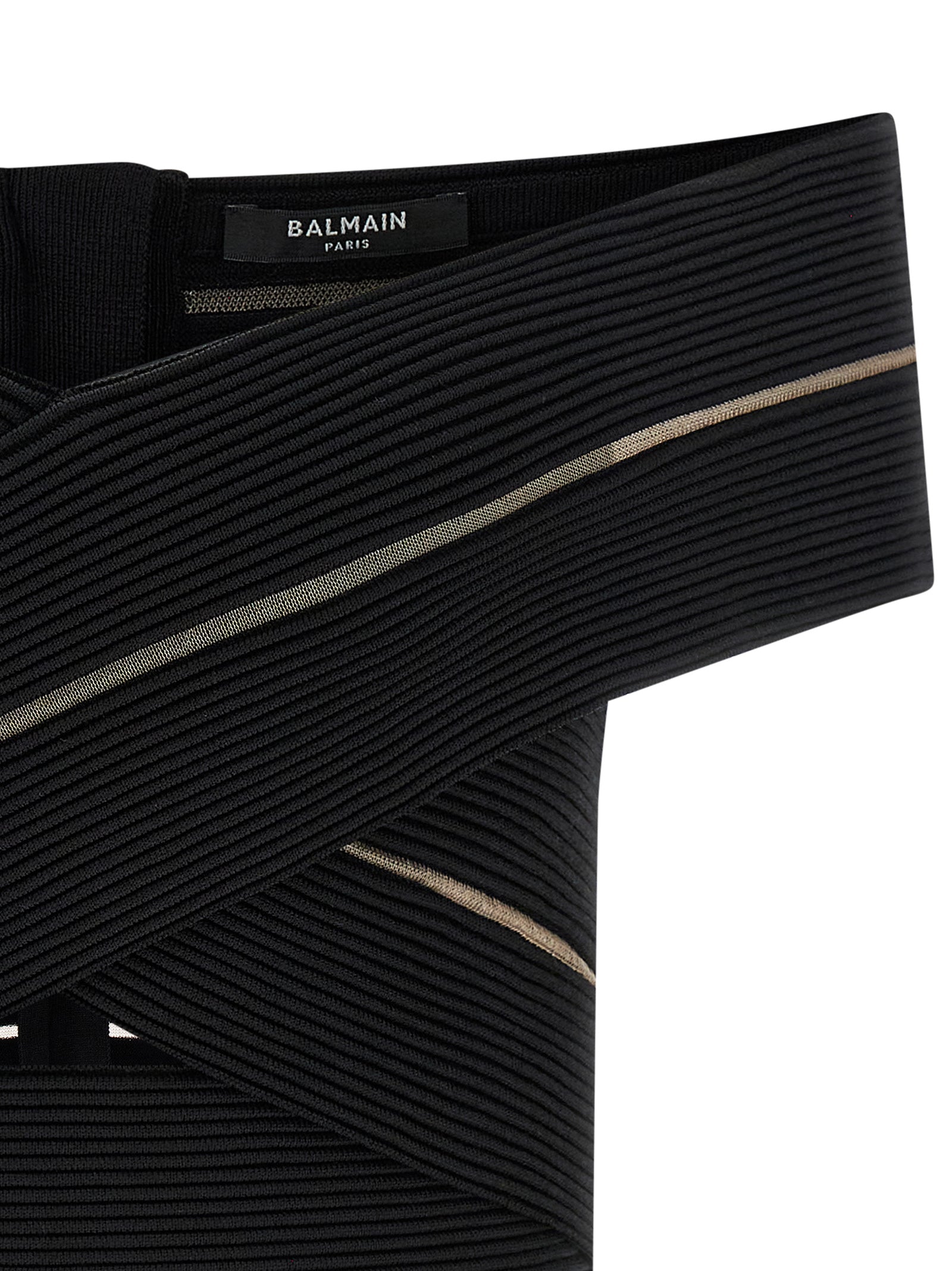 Balmain Women Off-The-Shoulder Crop Top BALMAIN