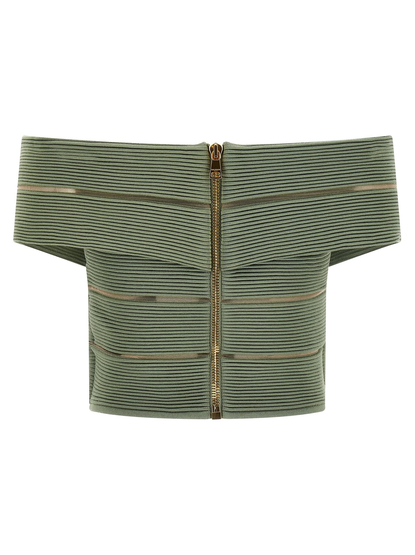 Balmain Women Off-The-Shoulder Crop Top BALMAIN