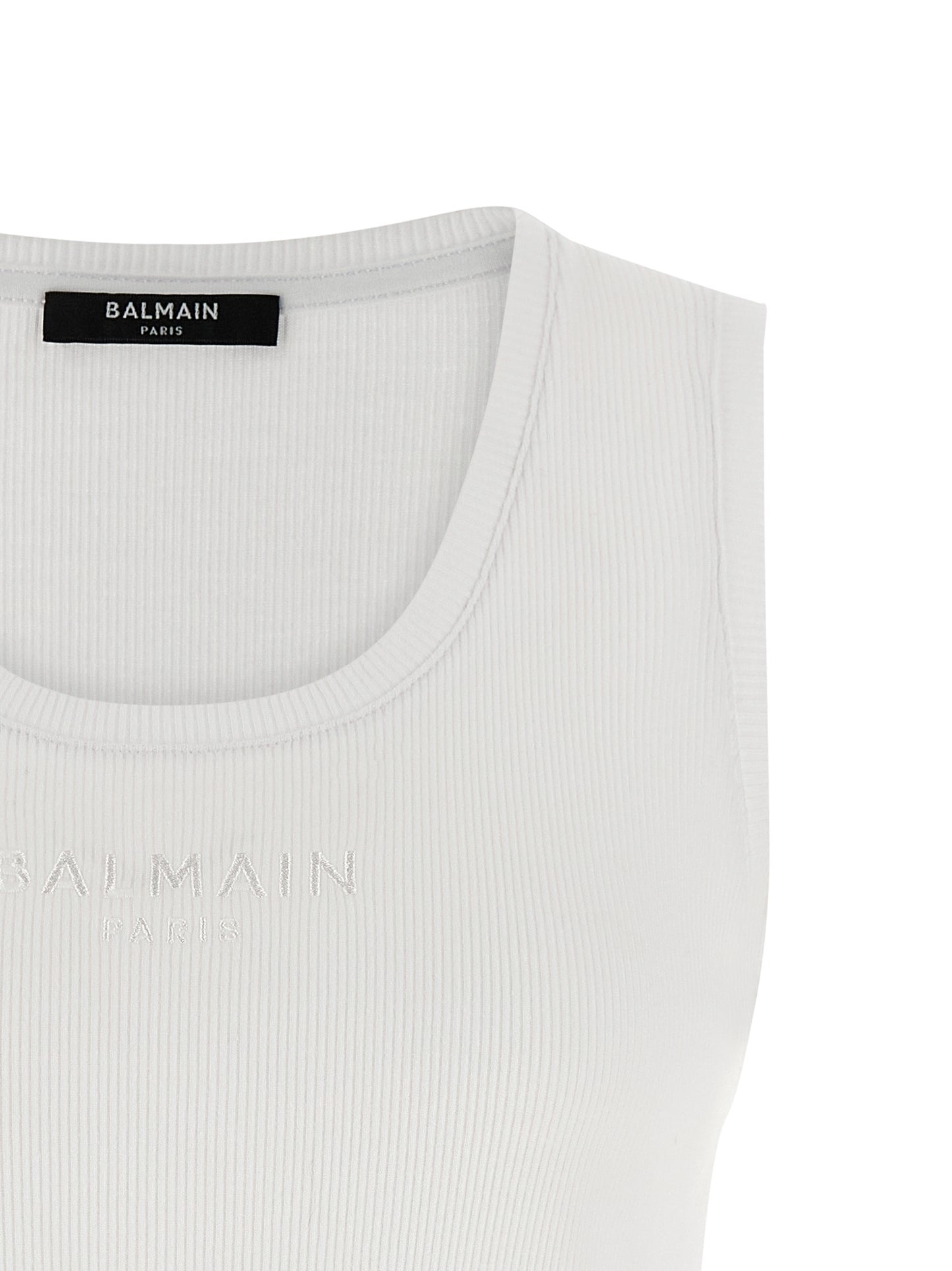 Balmain Women Logo Embroidery Tank Top BALMAIN
