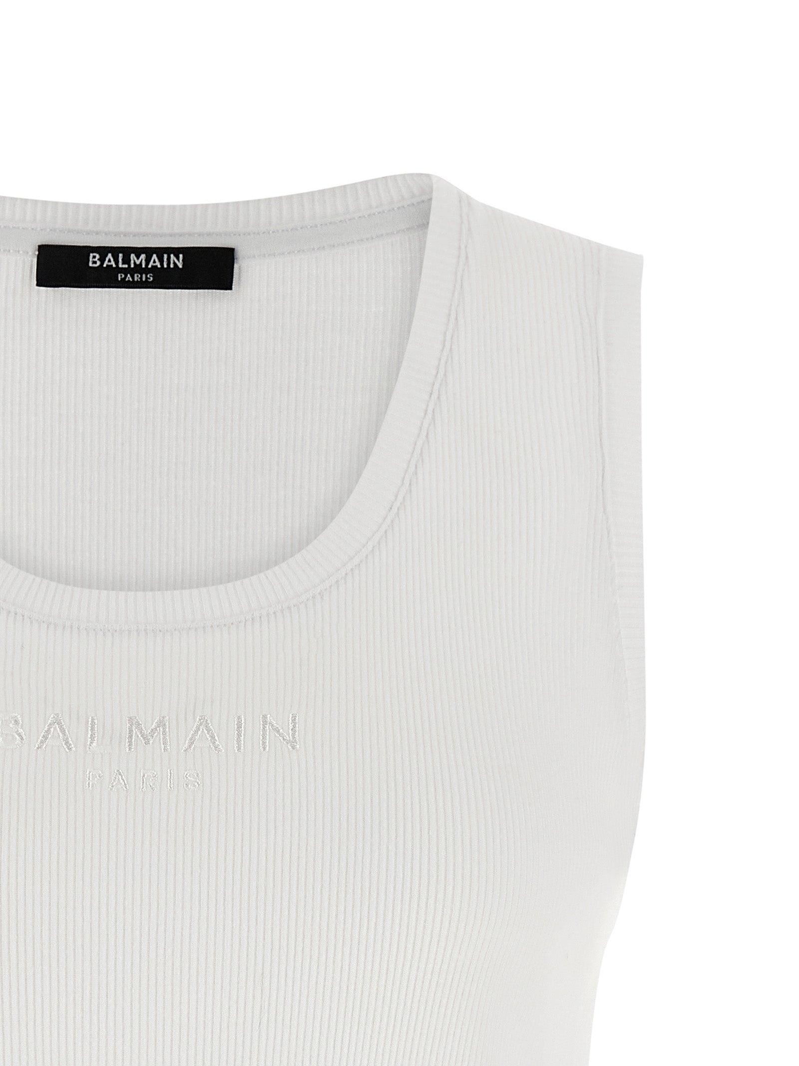 Balmain Women Logo Embroidery Tank Top BALMAIN