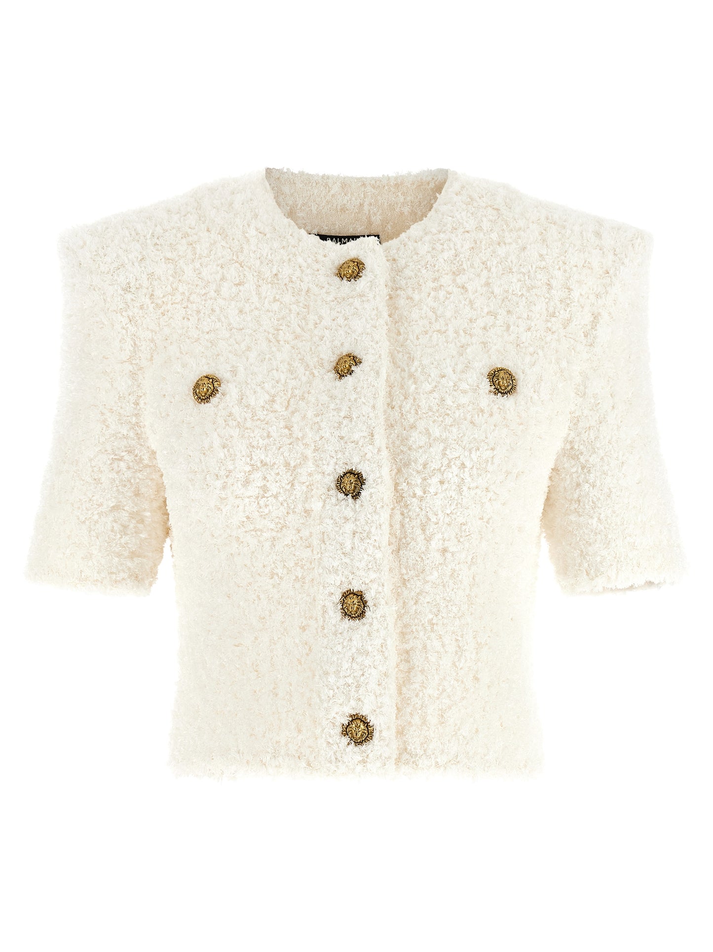 Balmain Women Cardigan Tweed Plumetis BALMAIN