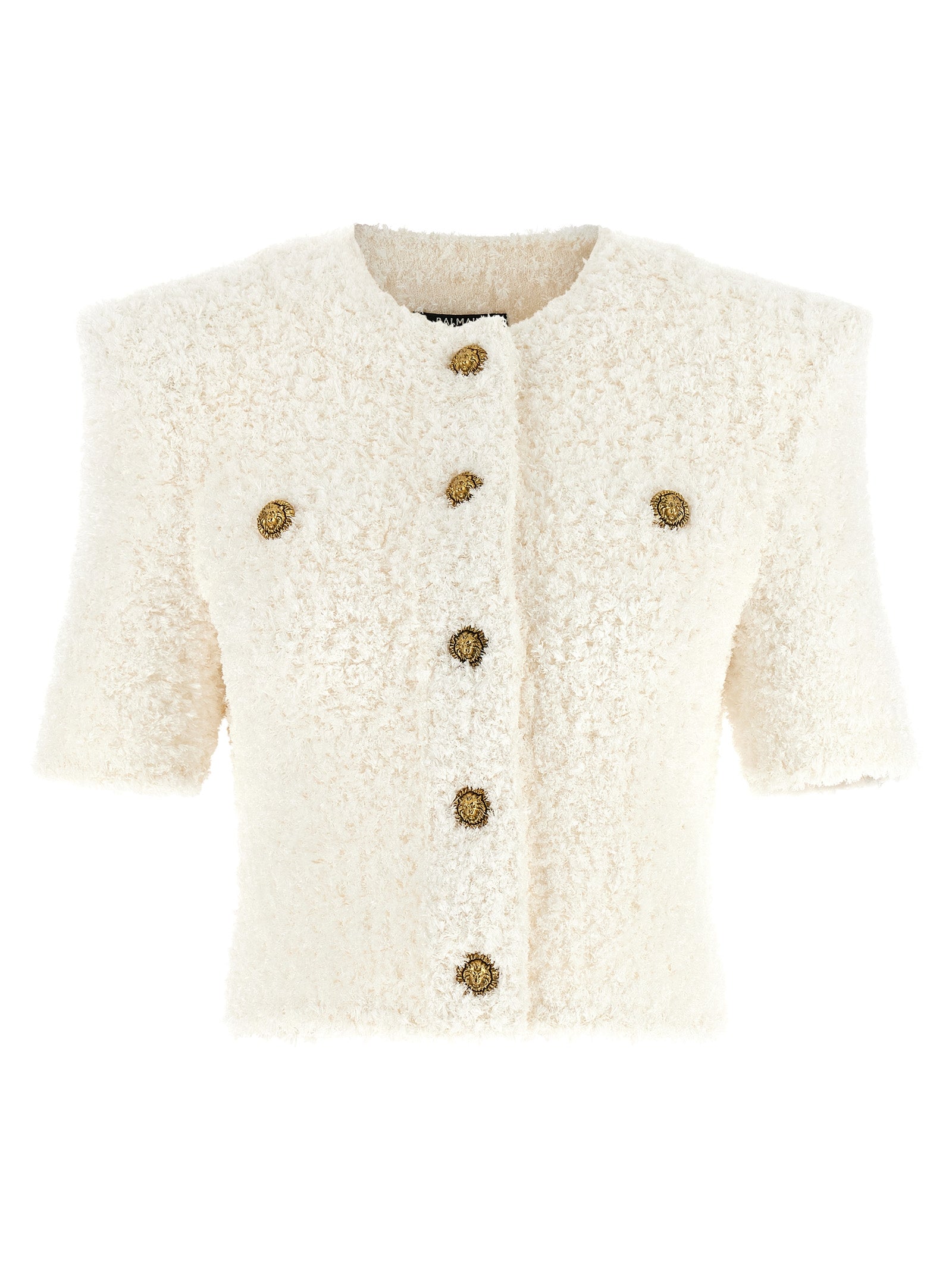 Balmain Women Cardigan Tweed Plumetis BALMAIN