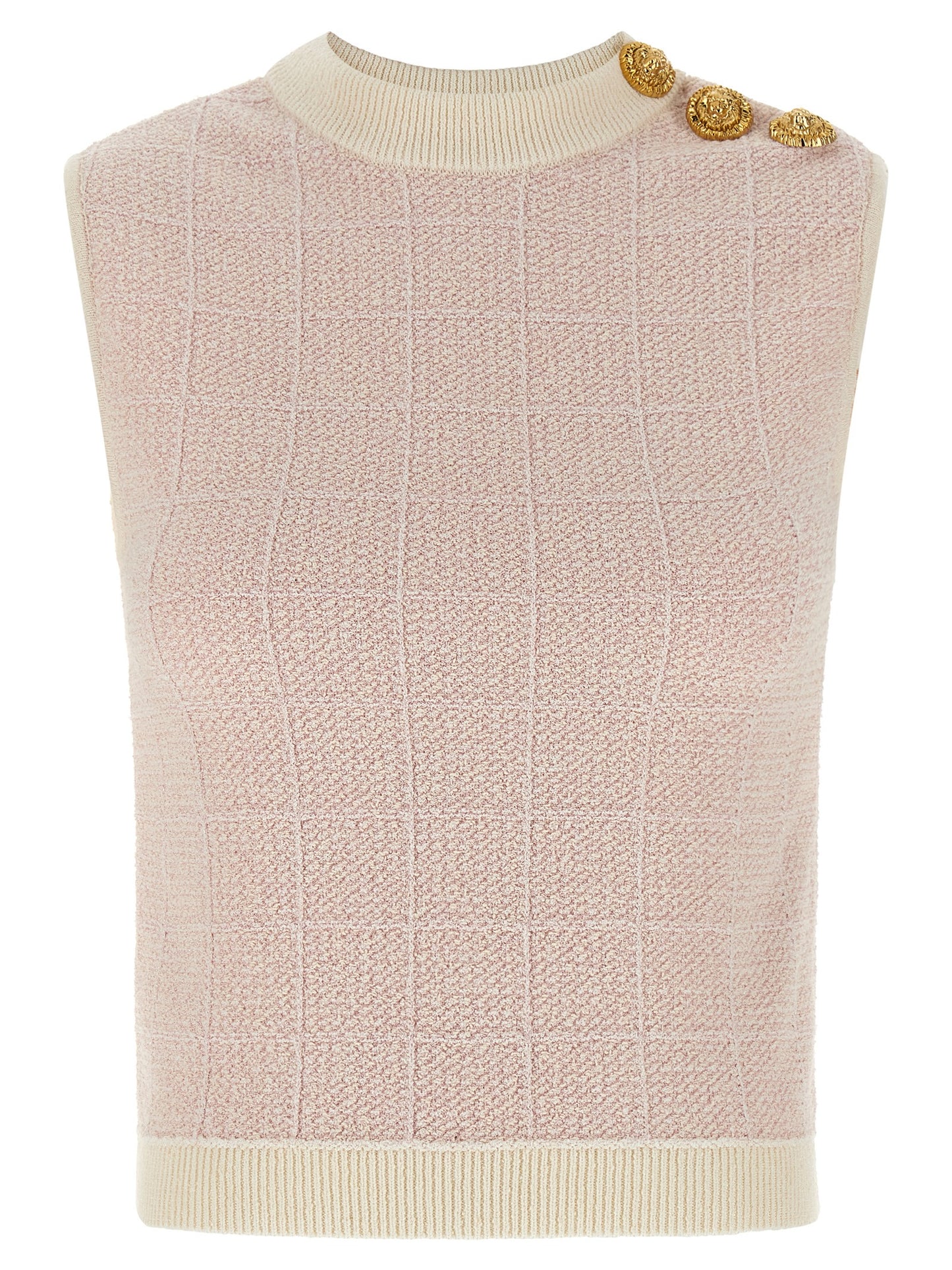 Balmain Women 'Testa Di Leone' Tweed Vest BALMAIN