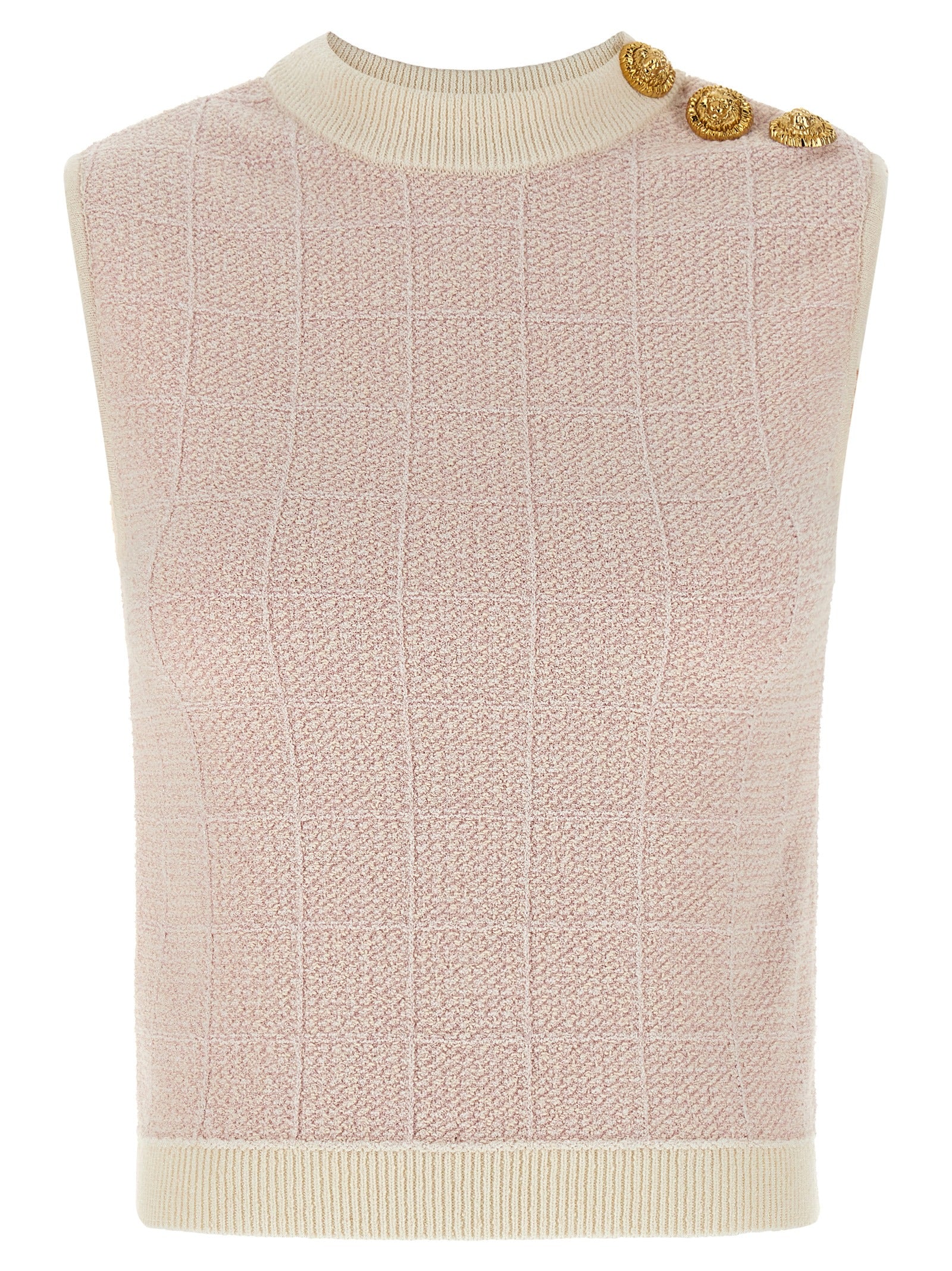 Balmain Women 'Testa Di Leone' Tweed Vest BALMAIN