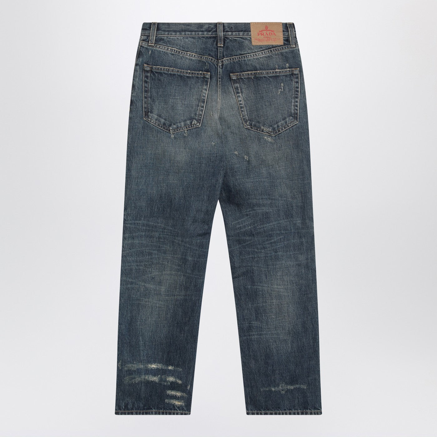 Prada Jeans In Washed Blue Denim Women PRADA