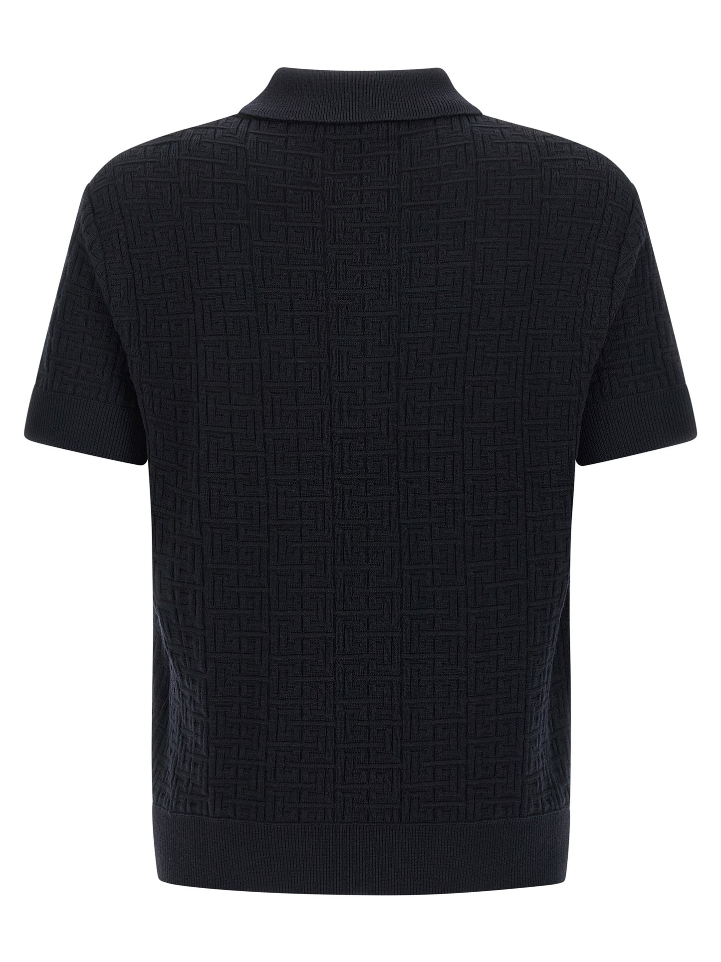 Balmain Men 'Monogram' Knit Polo Shirt BALMAIN