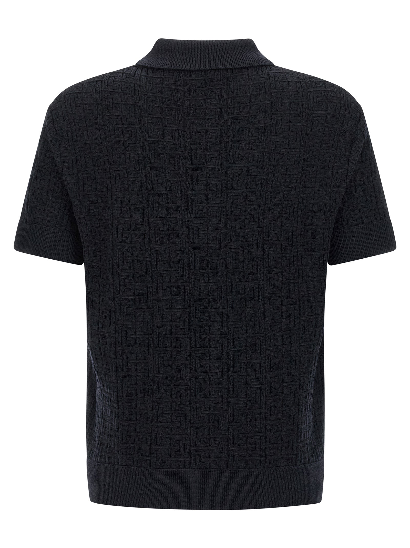 Balmain Men 'Monogram' Knit Polo Shirt BALMAIN