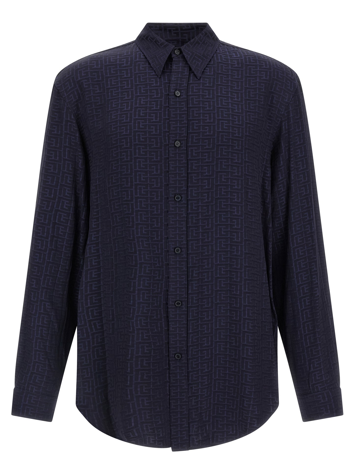 Balmain Men Jacquard Monogram Shirt BALMAIN