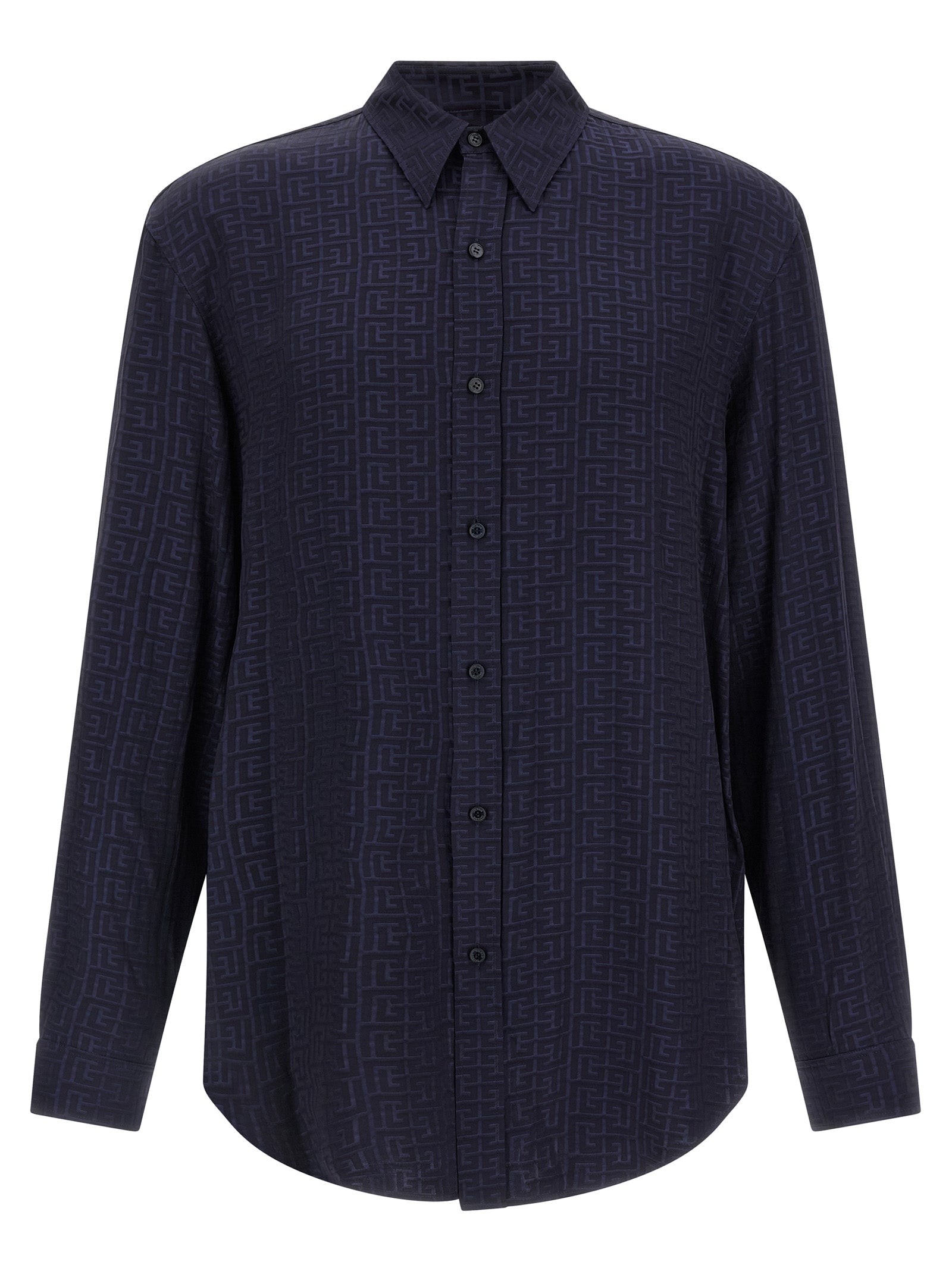 Balmain Men Jacquard Monogram Shirt BALMAIN