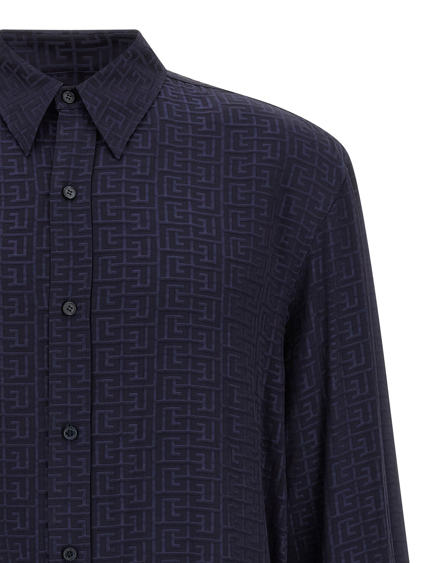 Balmain Men Jacquard Monogram Shirt BALMAIN