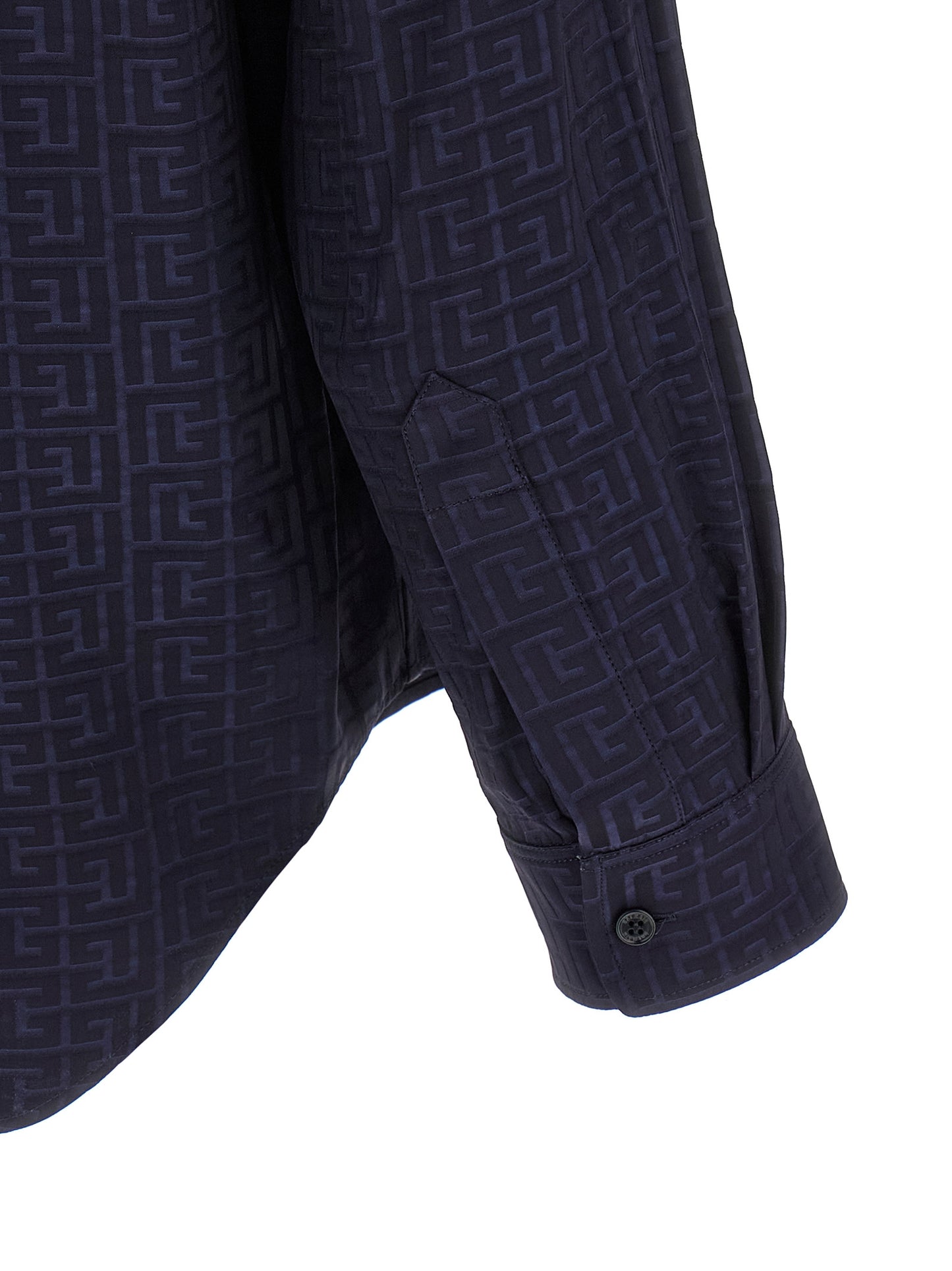 Balmain Men Jacquard Monogram Shirt BALMAIN