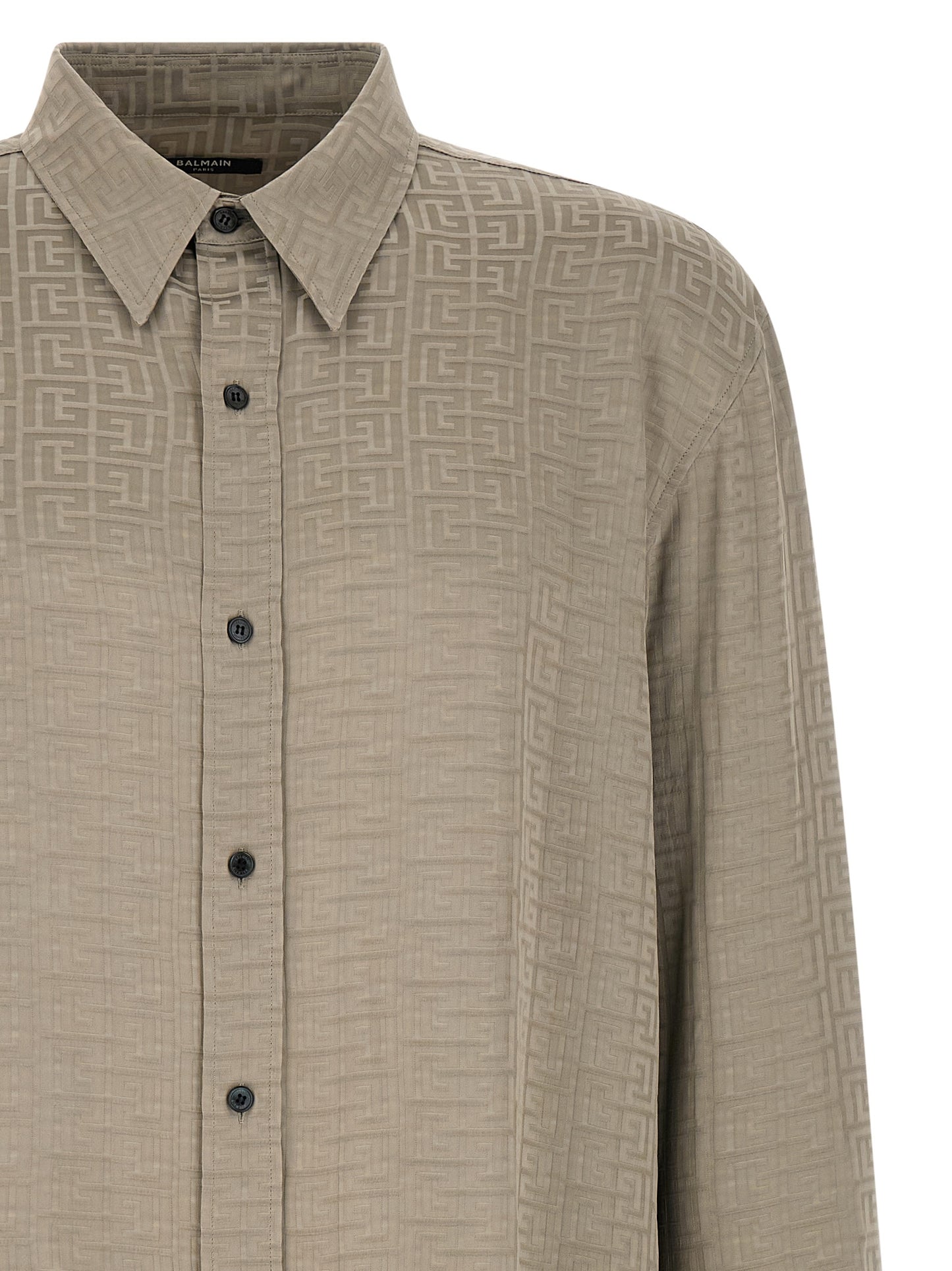 Balmain Men Jacquard Monogram Shirt BALMAIN