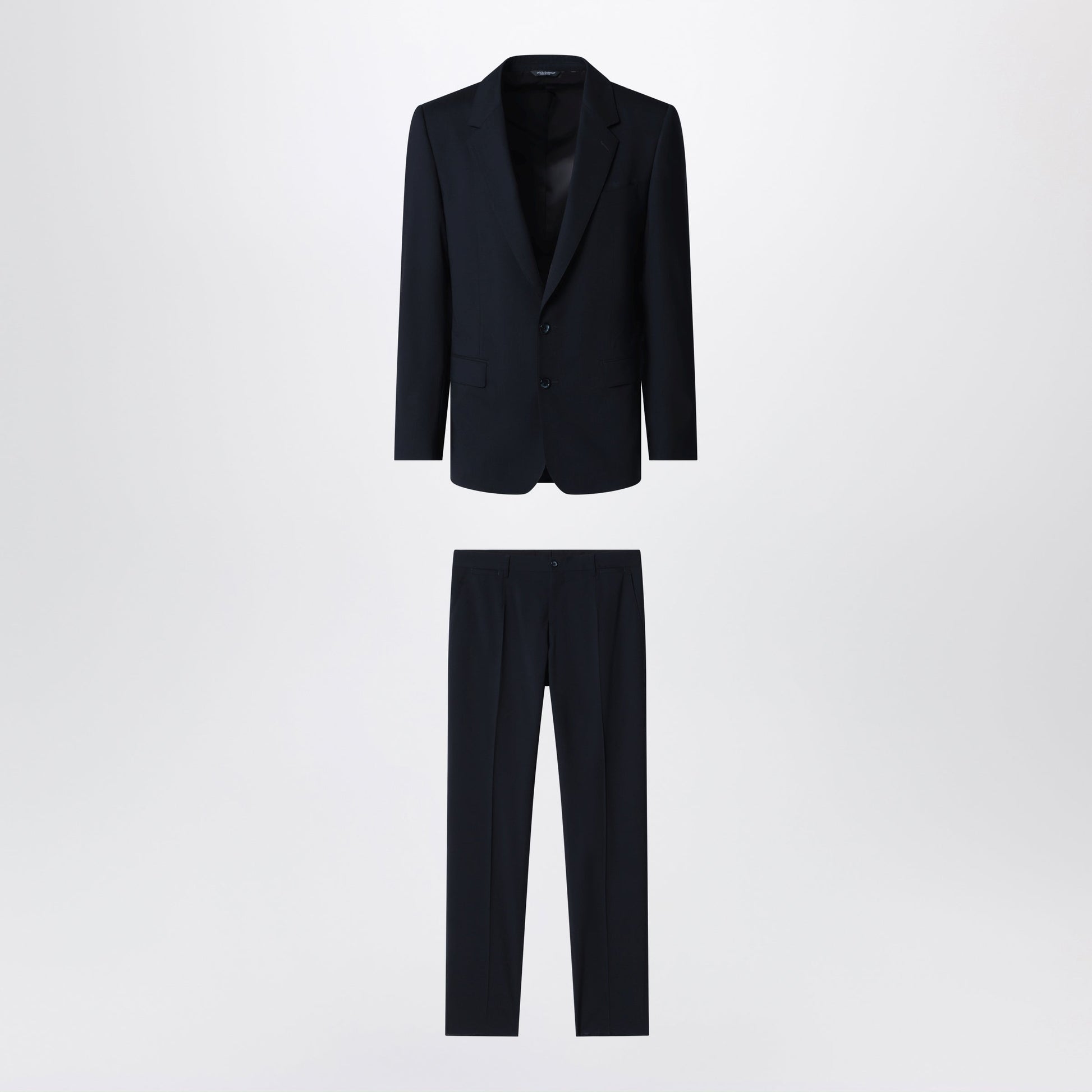 Dolce&Gabbana Blue Stretch Wool Single-Breasted Suit Men DOLCE & GABBANA