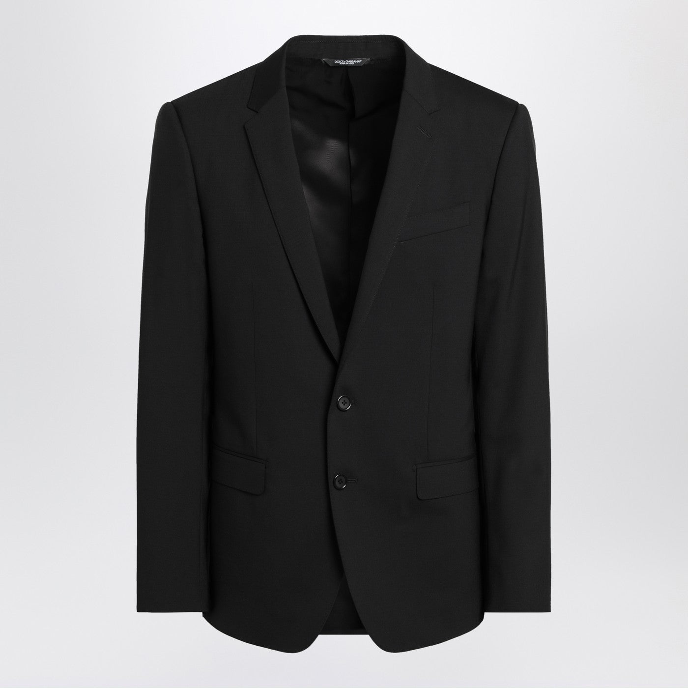 Dolce&Gabbana Black Single-Breasted Virgin Wool Suit Men DOLCE & GABBANA