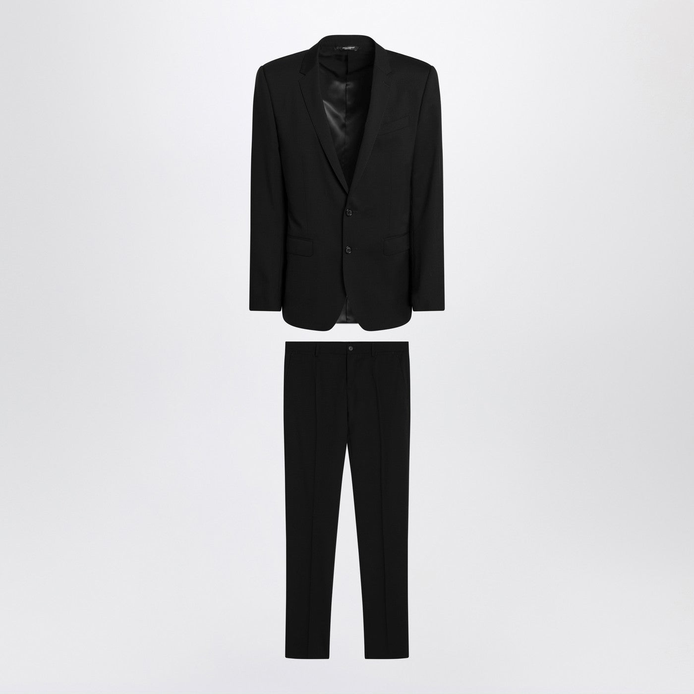Dolce&Gabbana Black Single-Breasted Virgin Wool Suit Men DOLCE & GABBANA