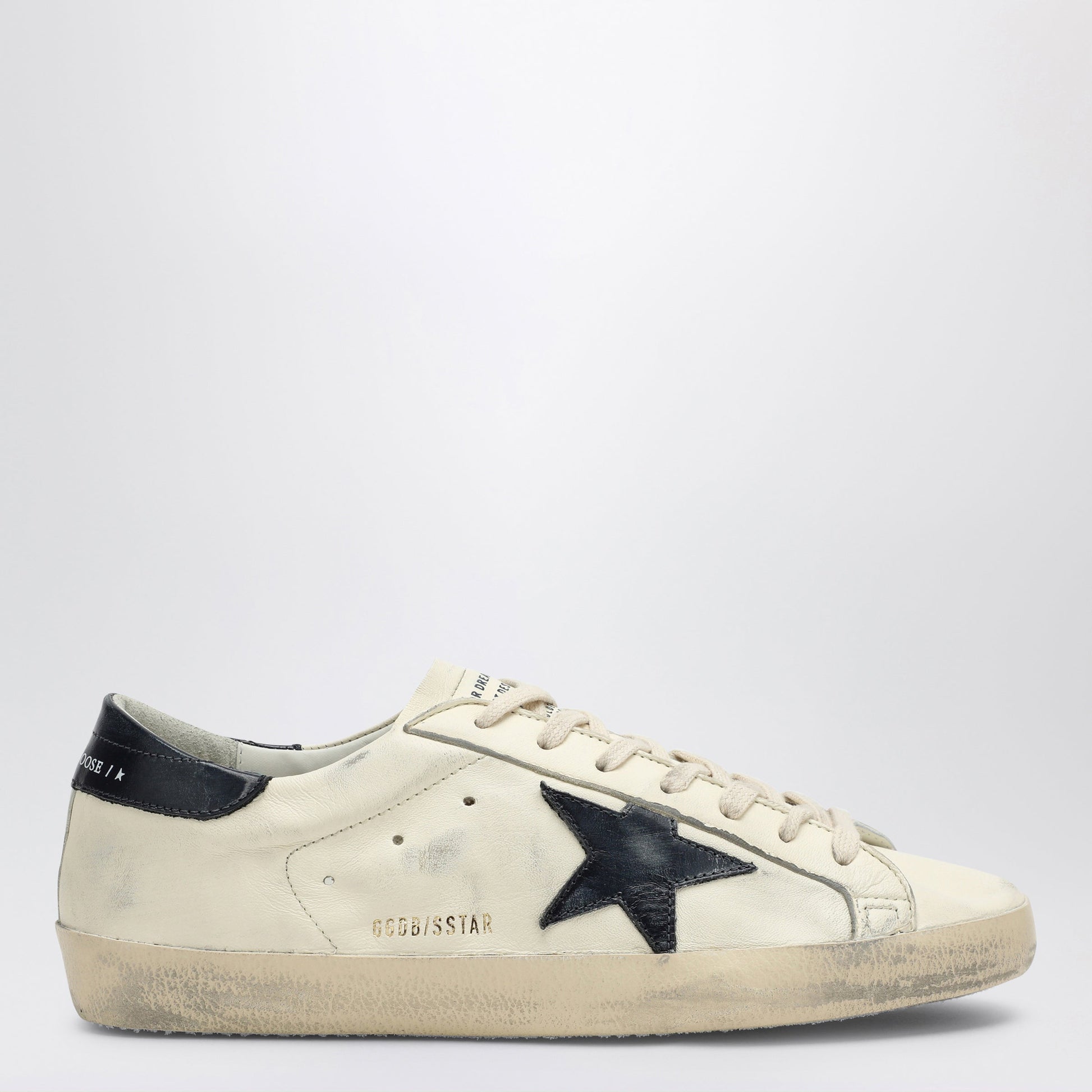 Golden Goose Super-Star Beige/Blue Low Sneakers Men GOLDEN GOOSE