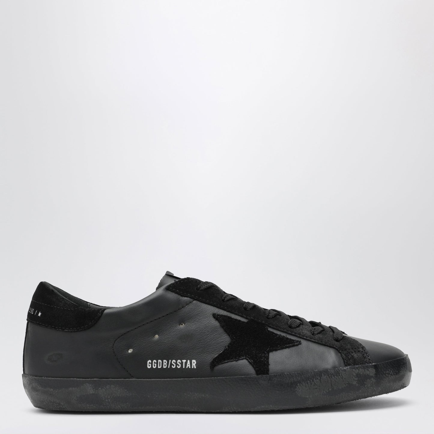 Golden Goose Black Super-Star Sneakers In Leather And Suede Men GOLDEN GOOSE