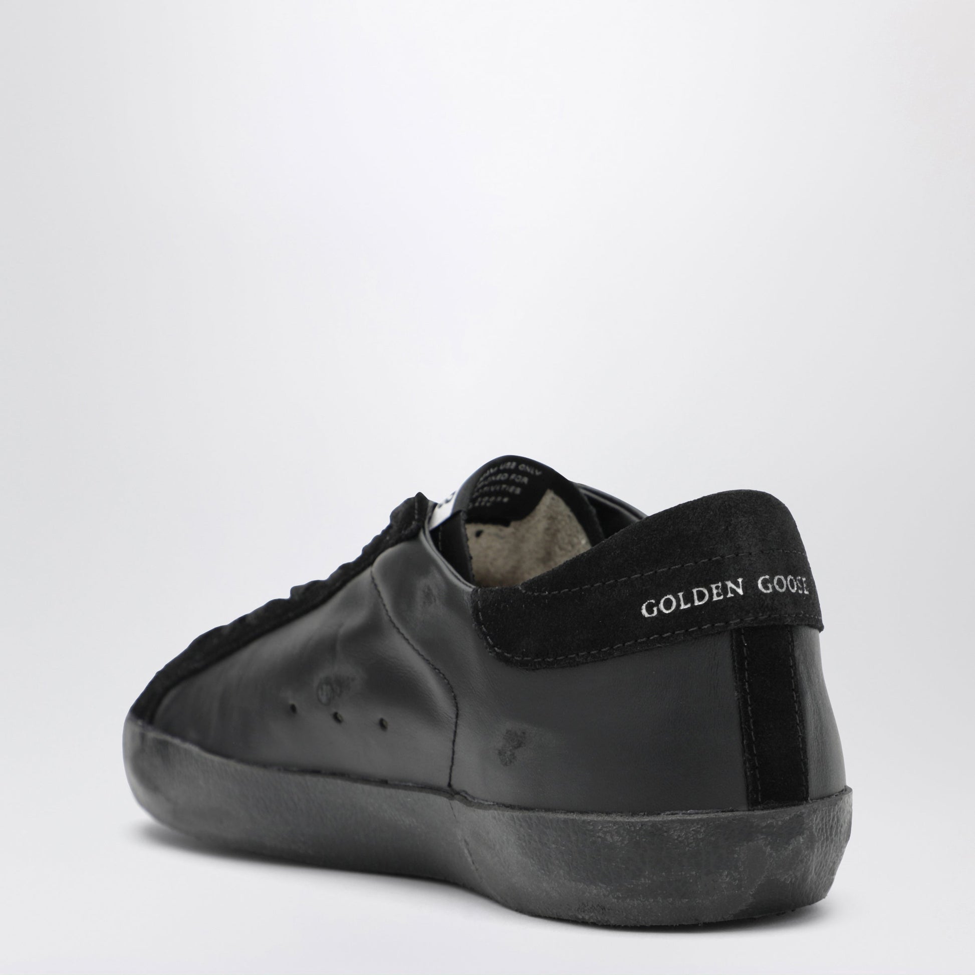 Golden Goose Black Super-Star Sneakers In Leather And Suede Men GOLDEN GOOSE