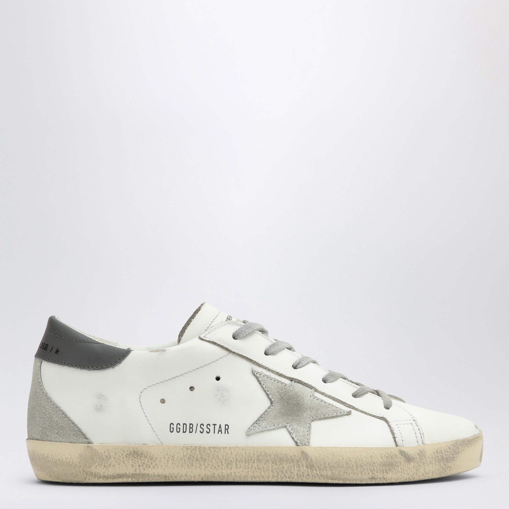 Golden Goose White/Dark Grey Super Star Trainers Men GOLDEN GOOSE