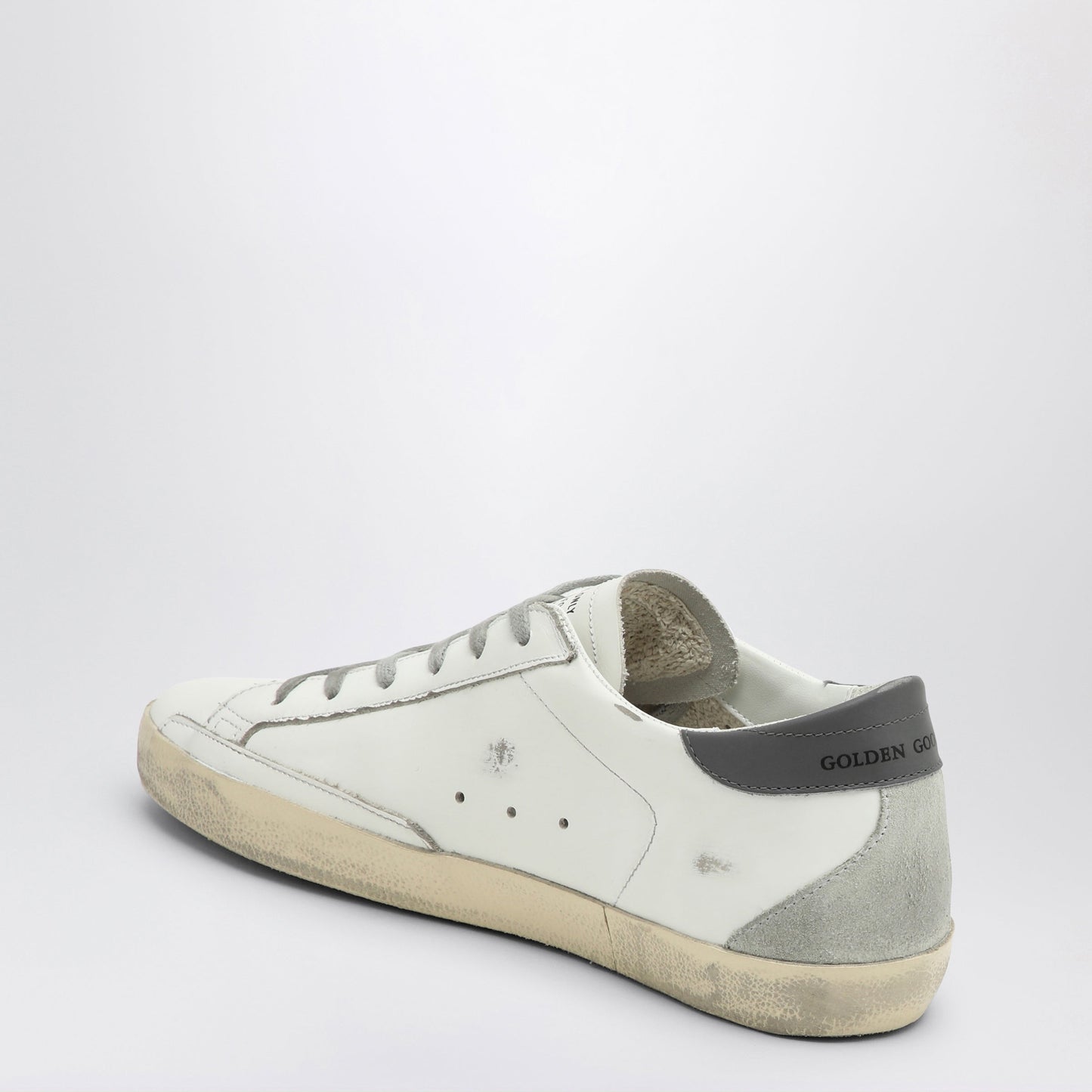 Golden Goose White/Dark Grey Super Star Trainers Men GOLDEN GOOSE